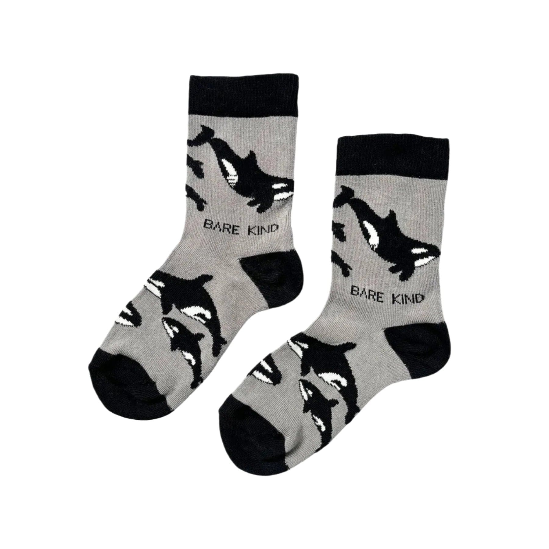 Kids save the orcas bamboo socks