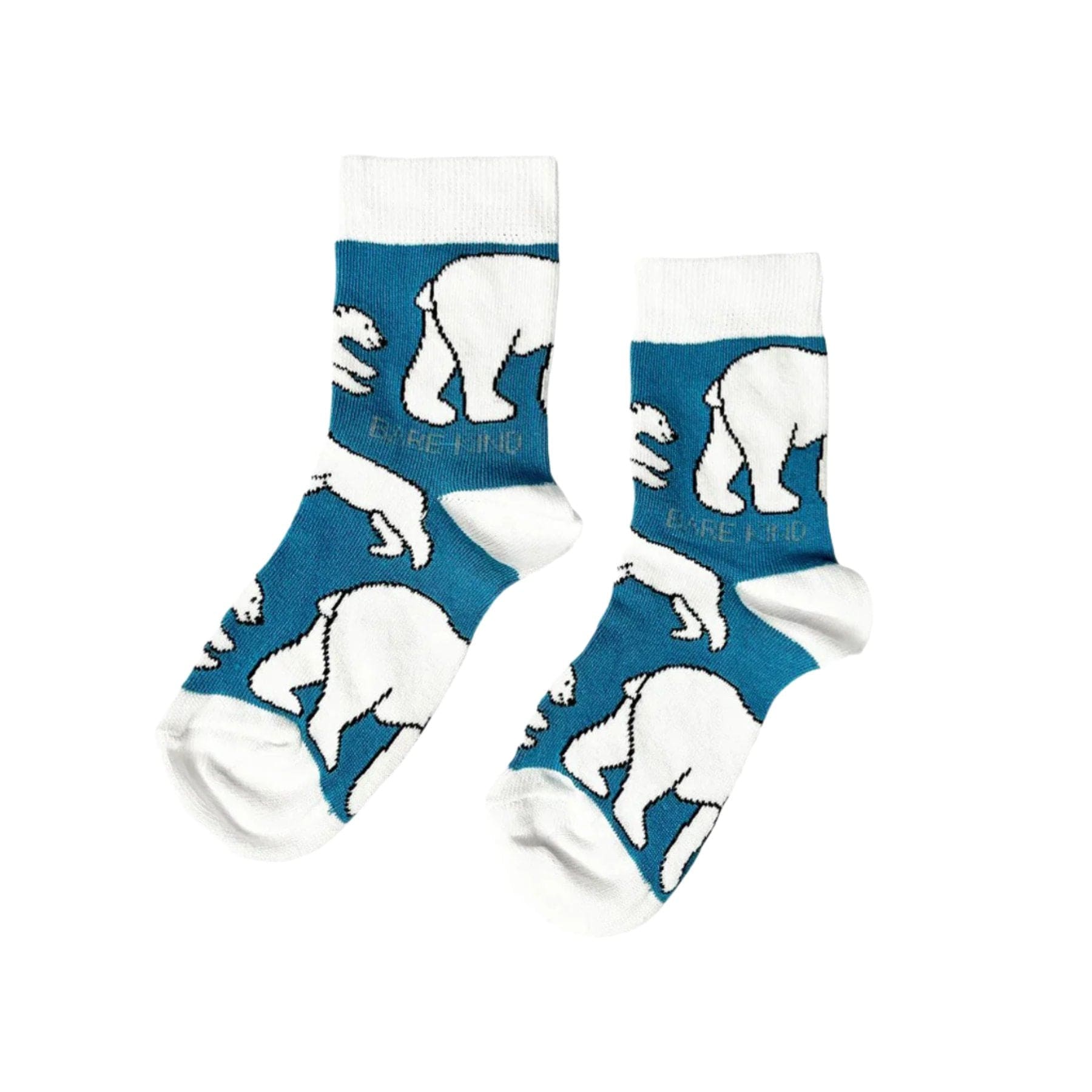 Kids save the polar bears bamboo socks