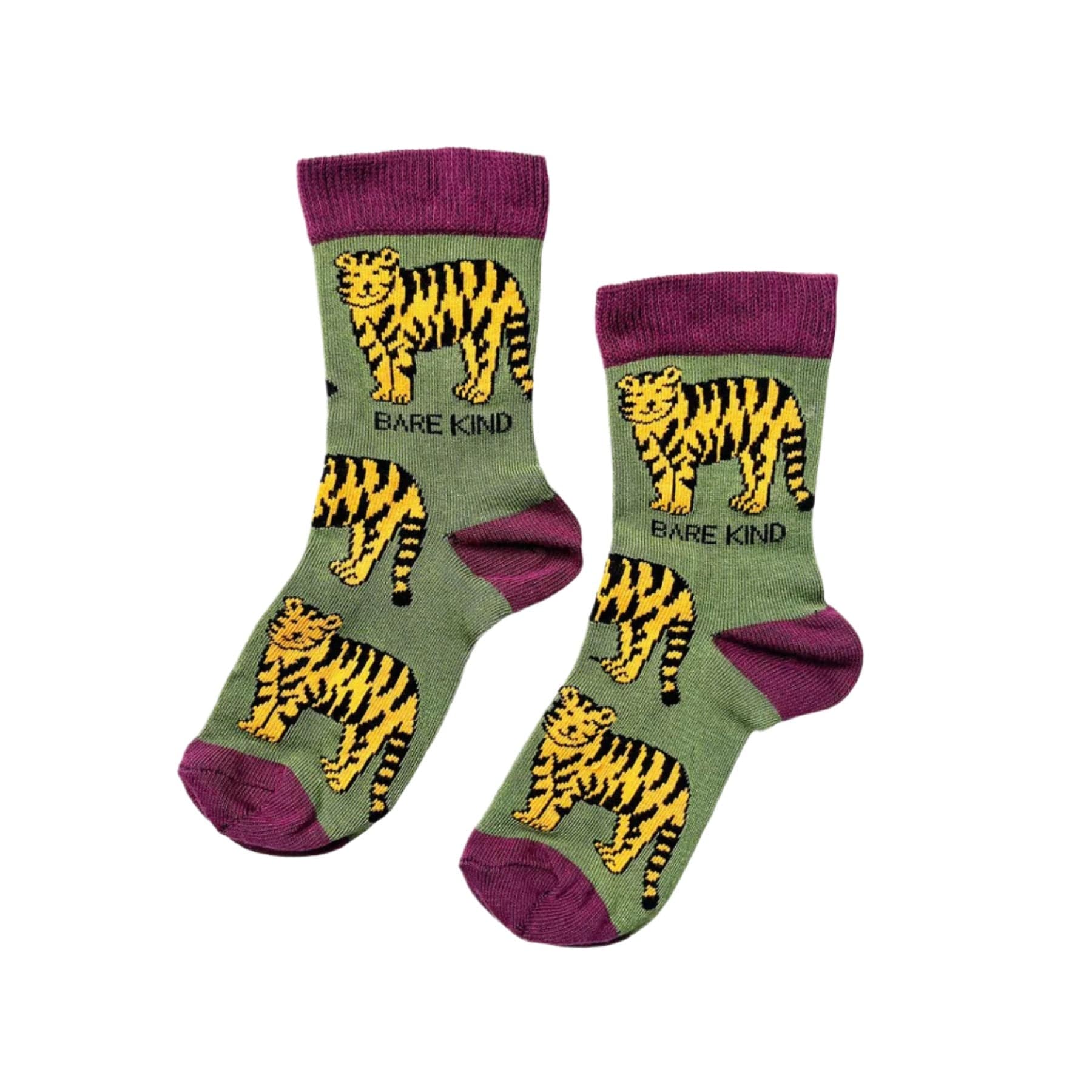 Kids save the tigers bamboo socks