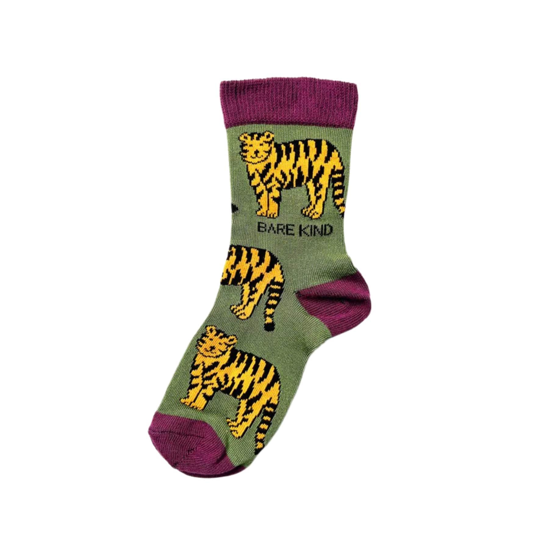 Kids save the tigers bamboo socks