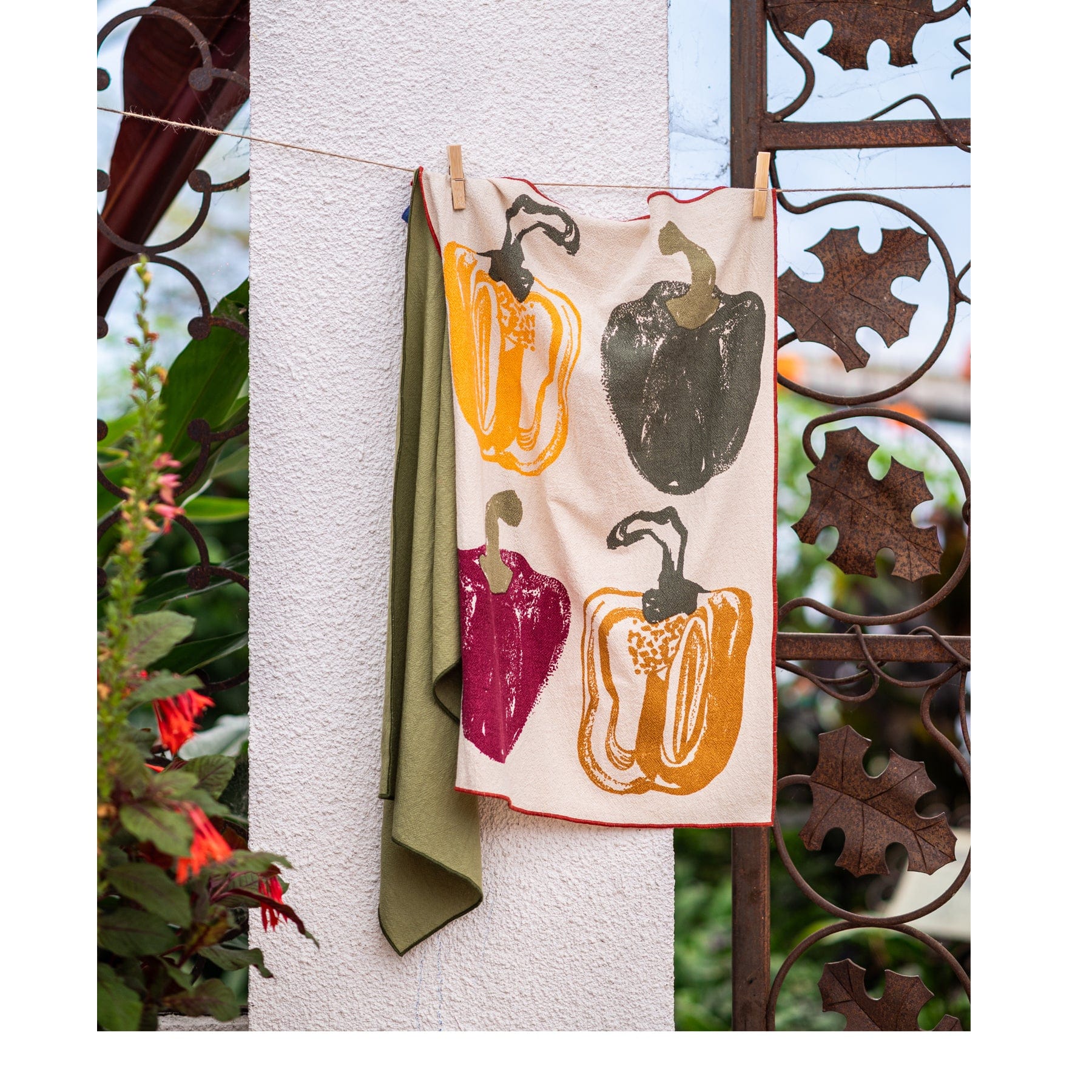 Set of 2 tea towels - peppers