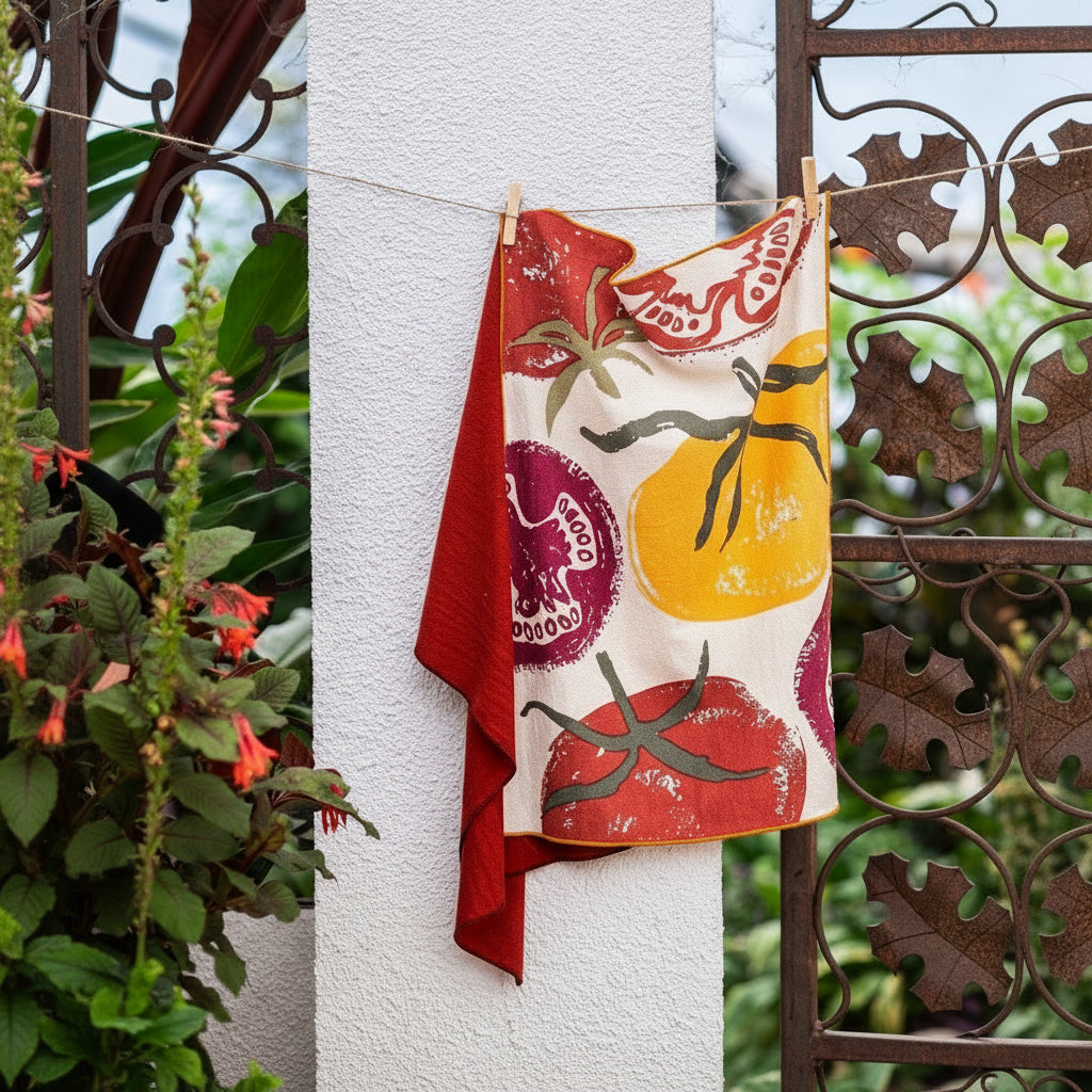 Set of 2 tea towels - tomatoes