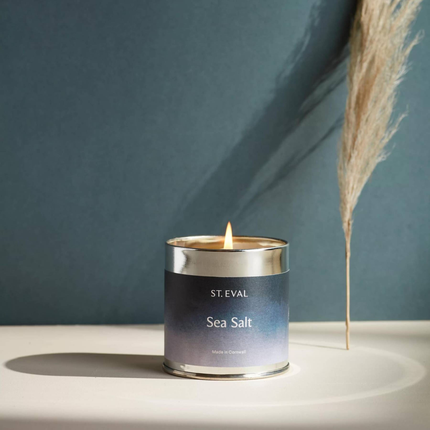 Sea salt coastal scented tin candle