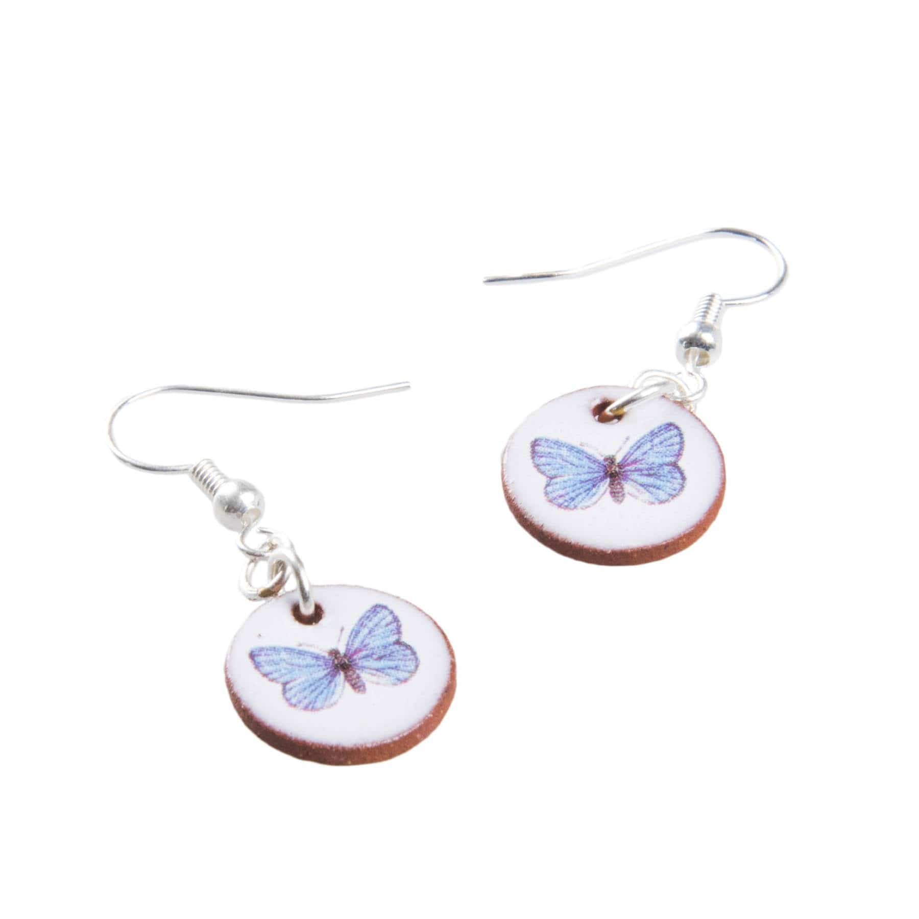 Drop earrings butterfly