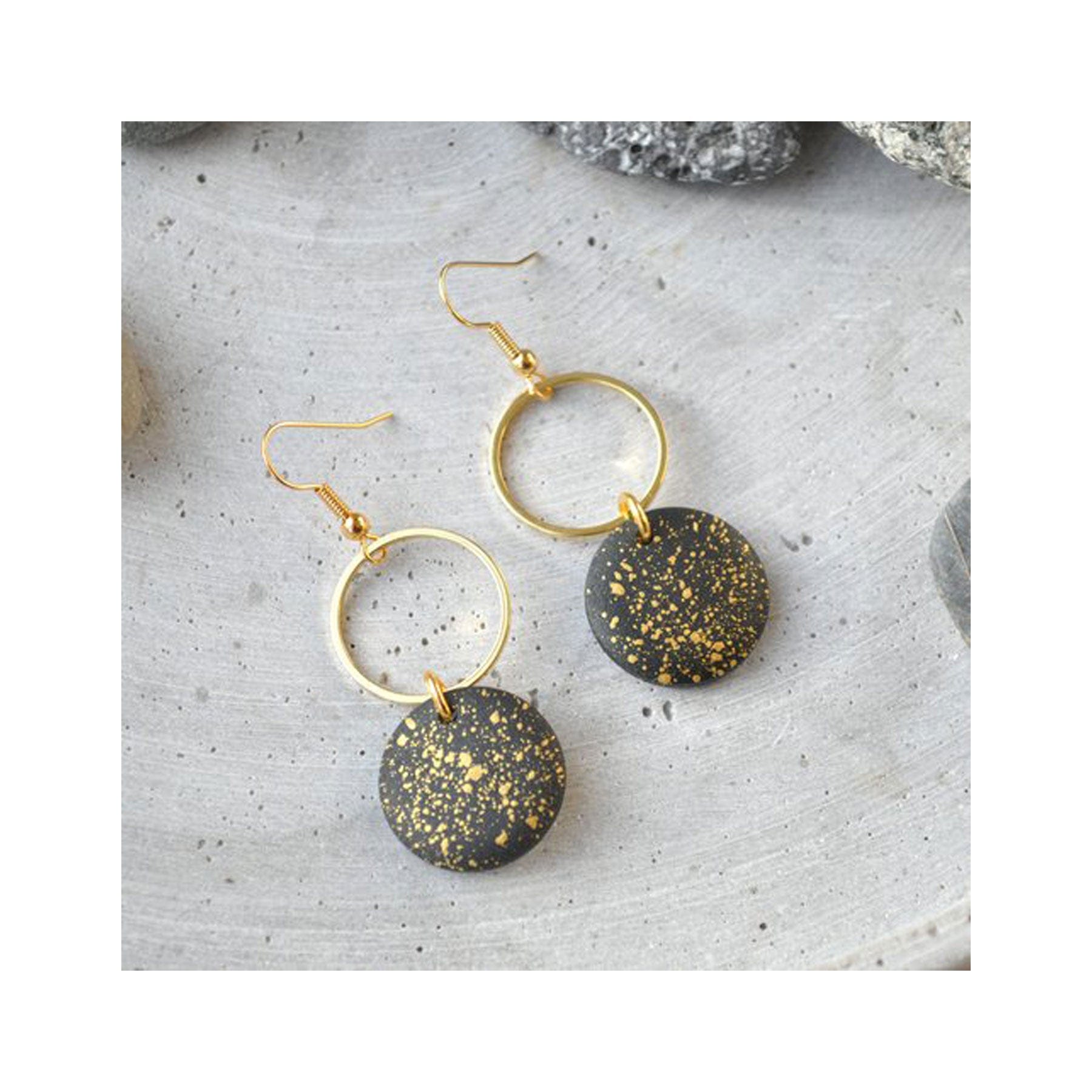 Shoreline granite earrings