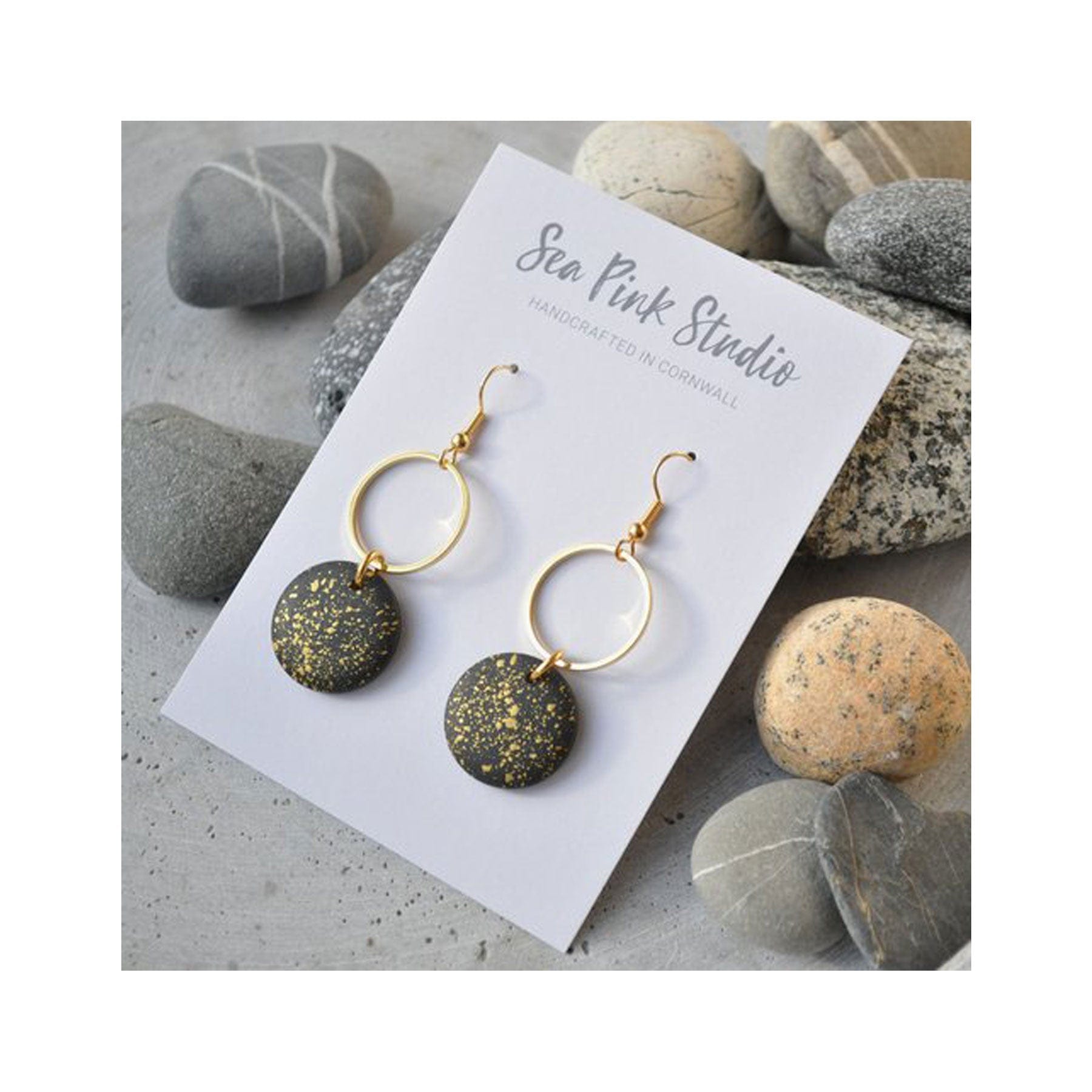 Shoreline granite earrings