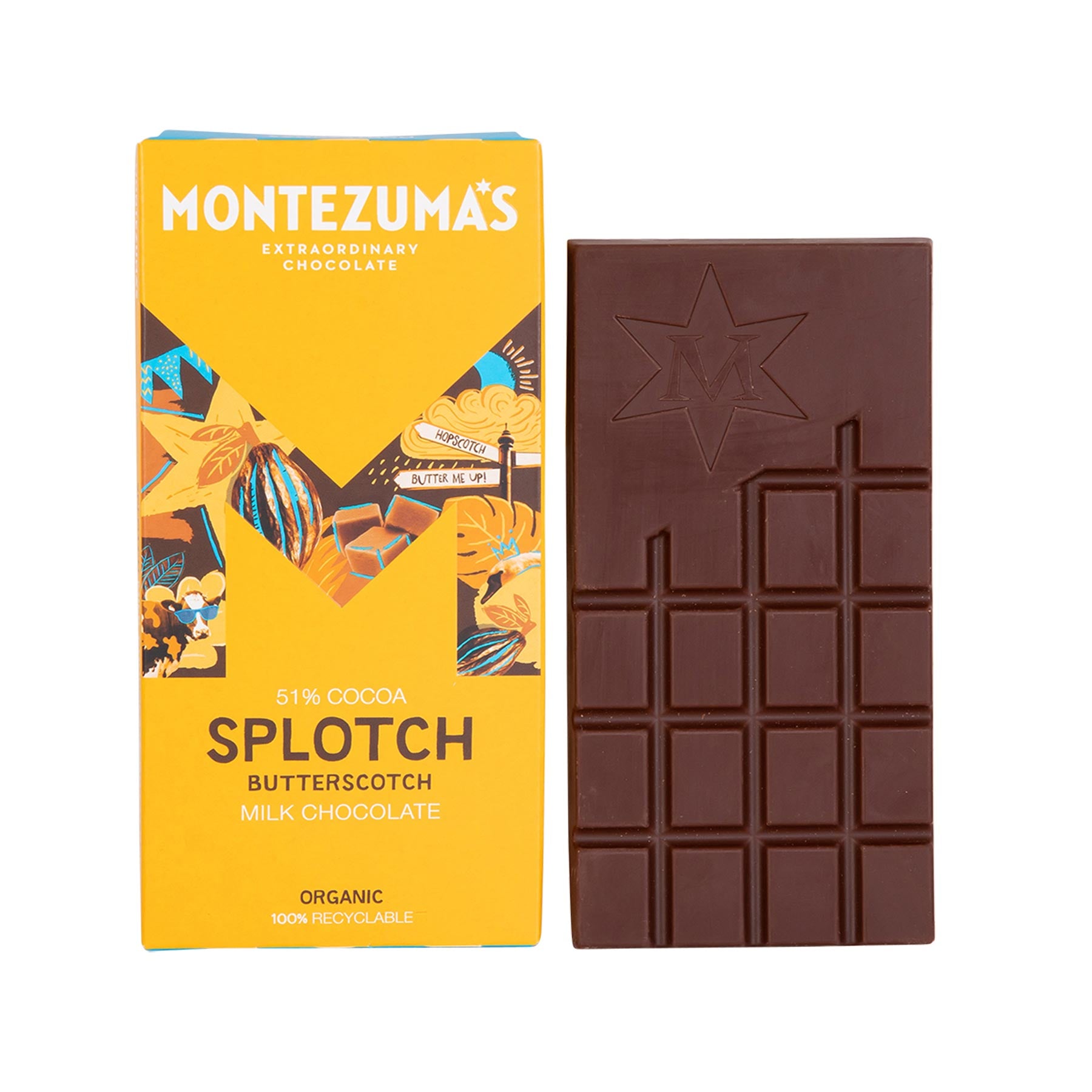 Splotch milk chocolate bar 90g