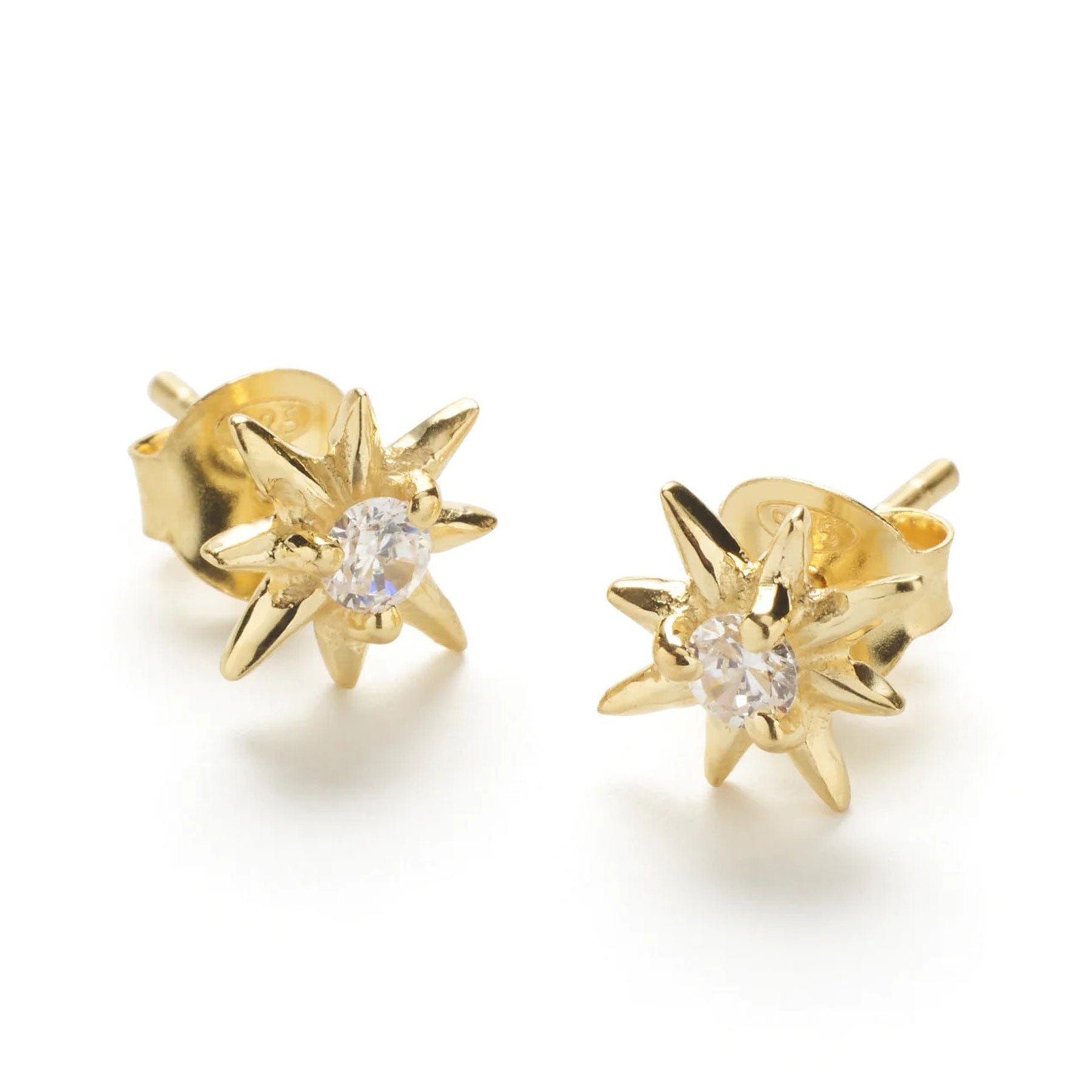 Star earrings gold