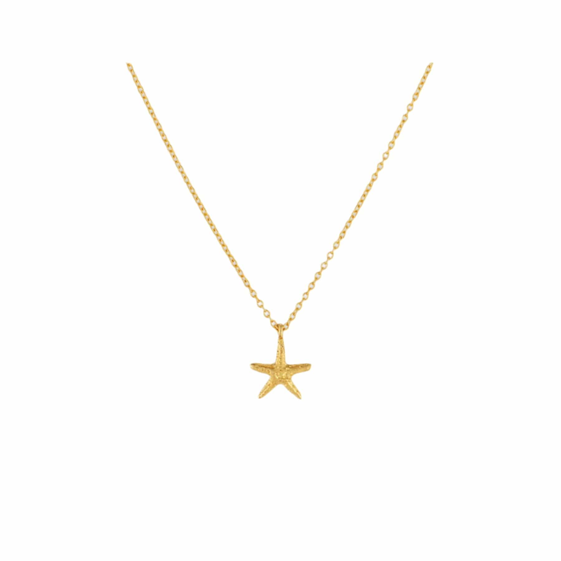 Gold starfish necklace