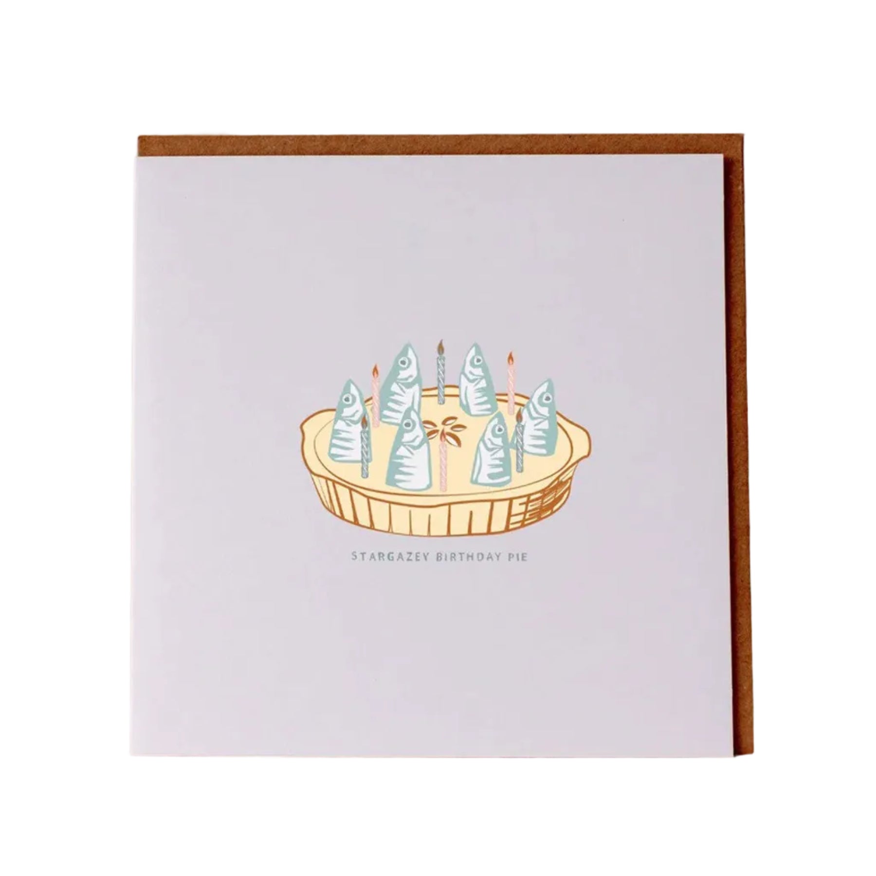 Stargazey birthday pie greetings card