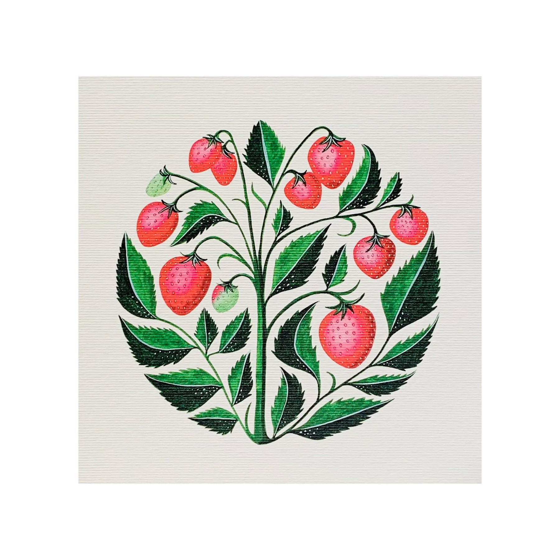 Strawberries greetings card