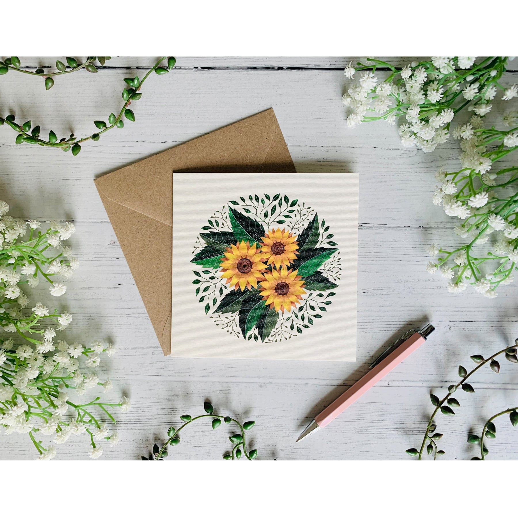 Sunflowers greetings card