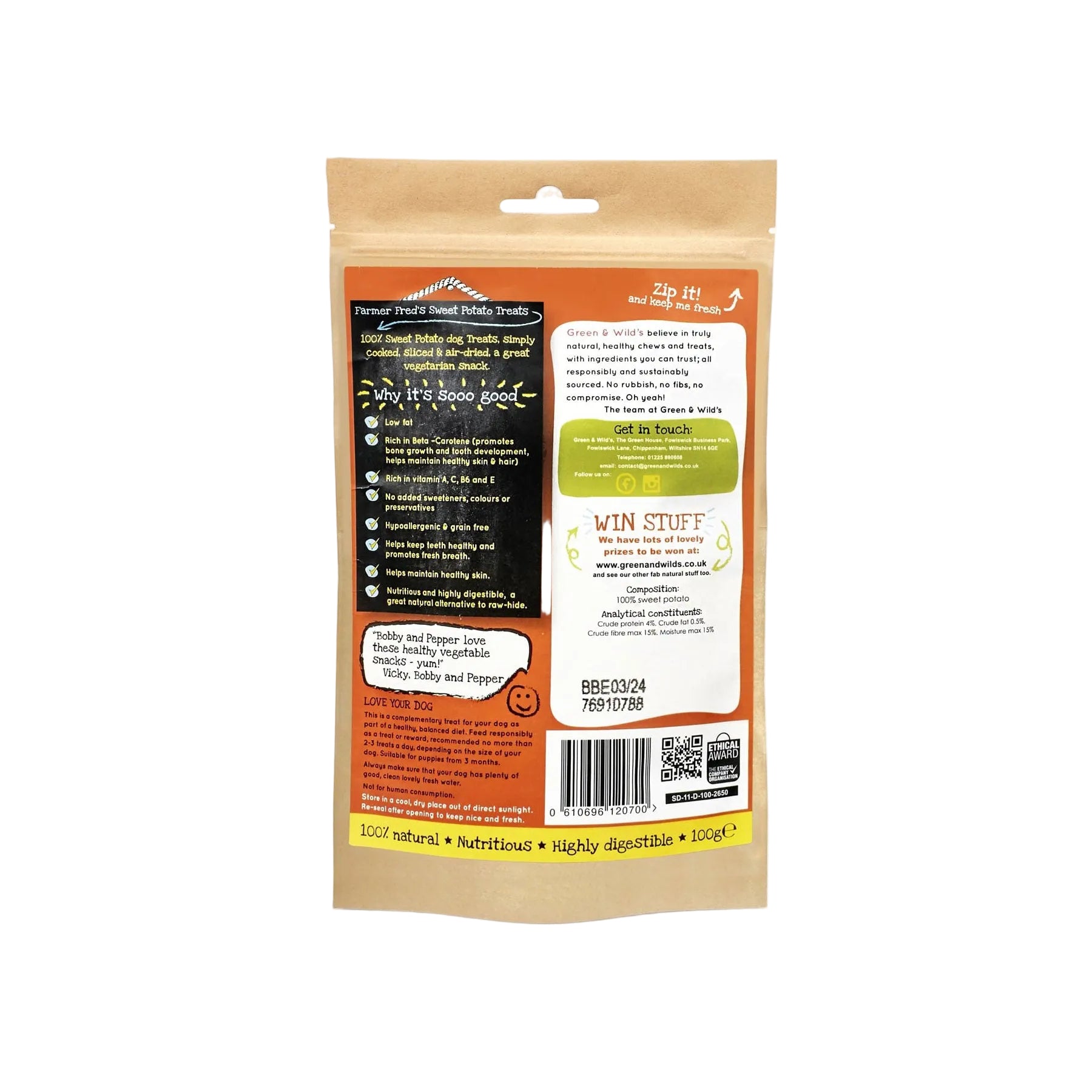 Sweet potato treats 100g