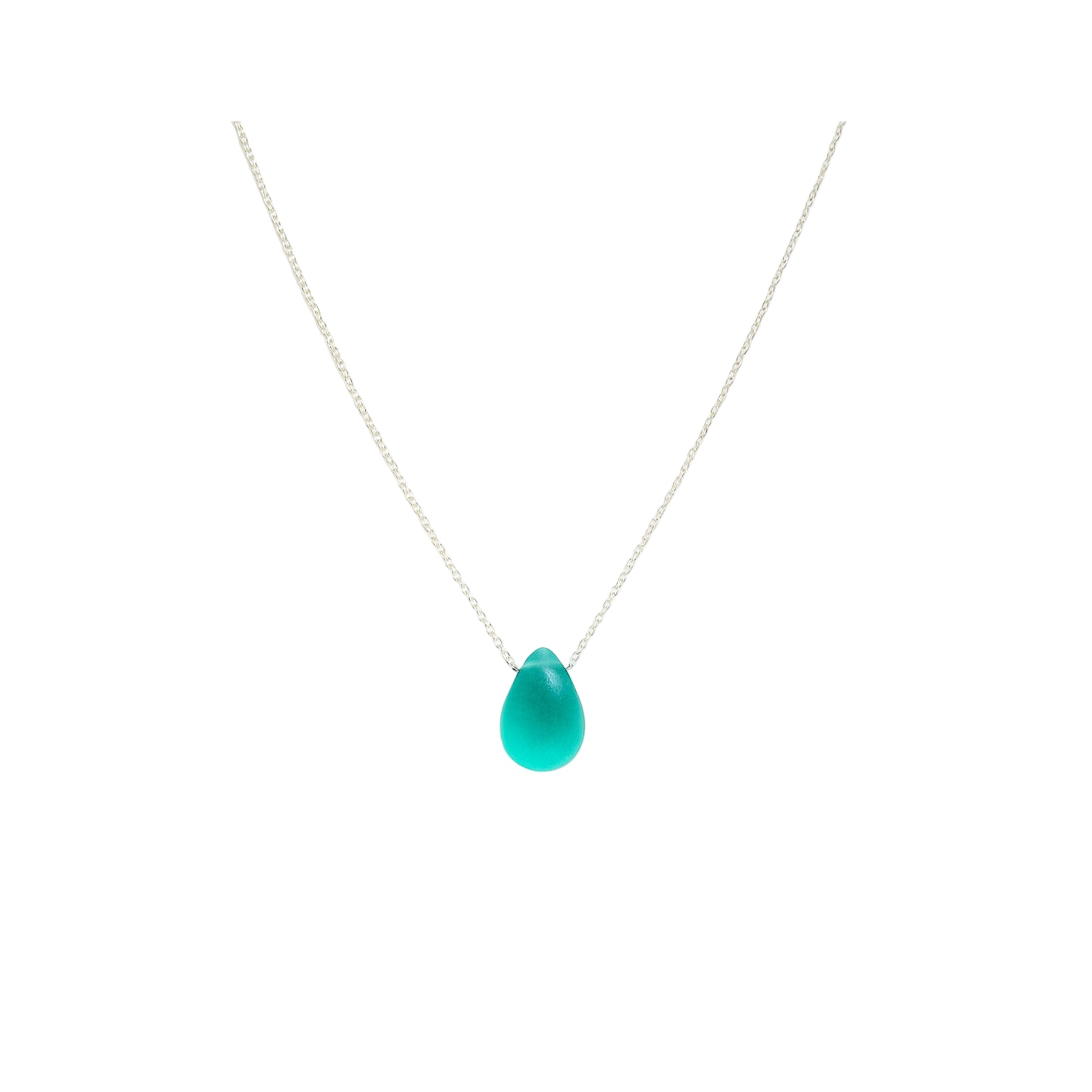 Teardrop necklace teal
