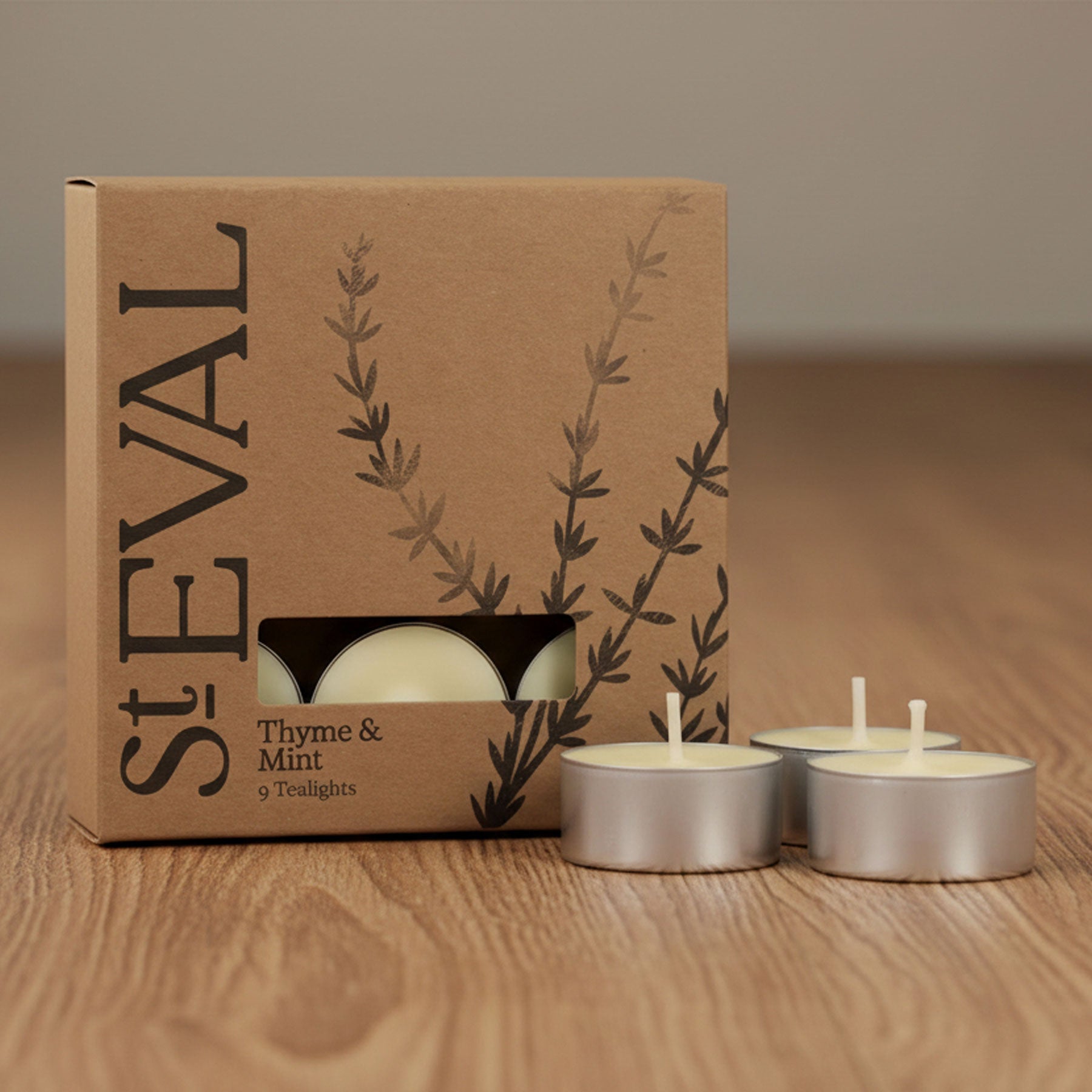 Thyme & mint scented tealights