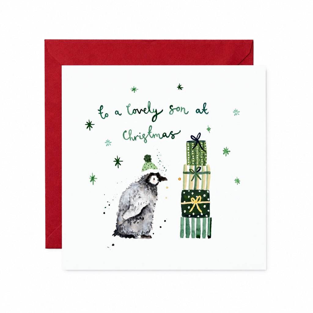 To a lovely son at Christmas card