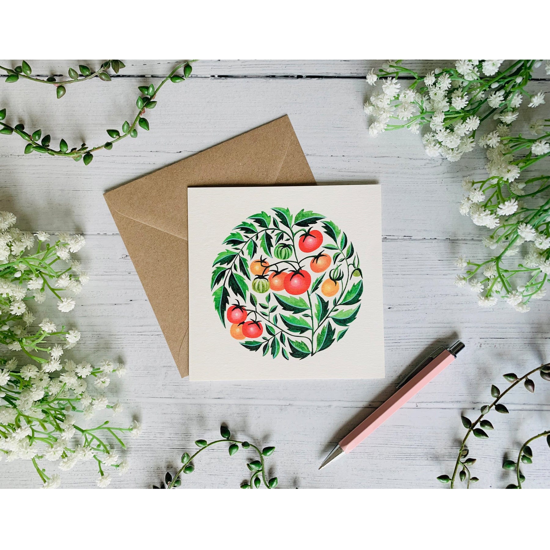 Tomatoes greetings card