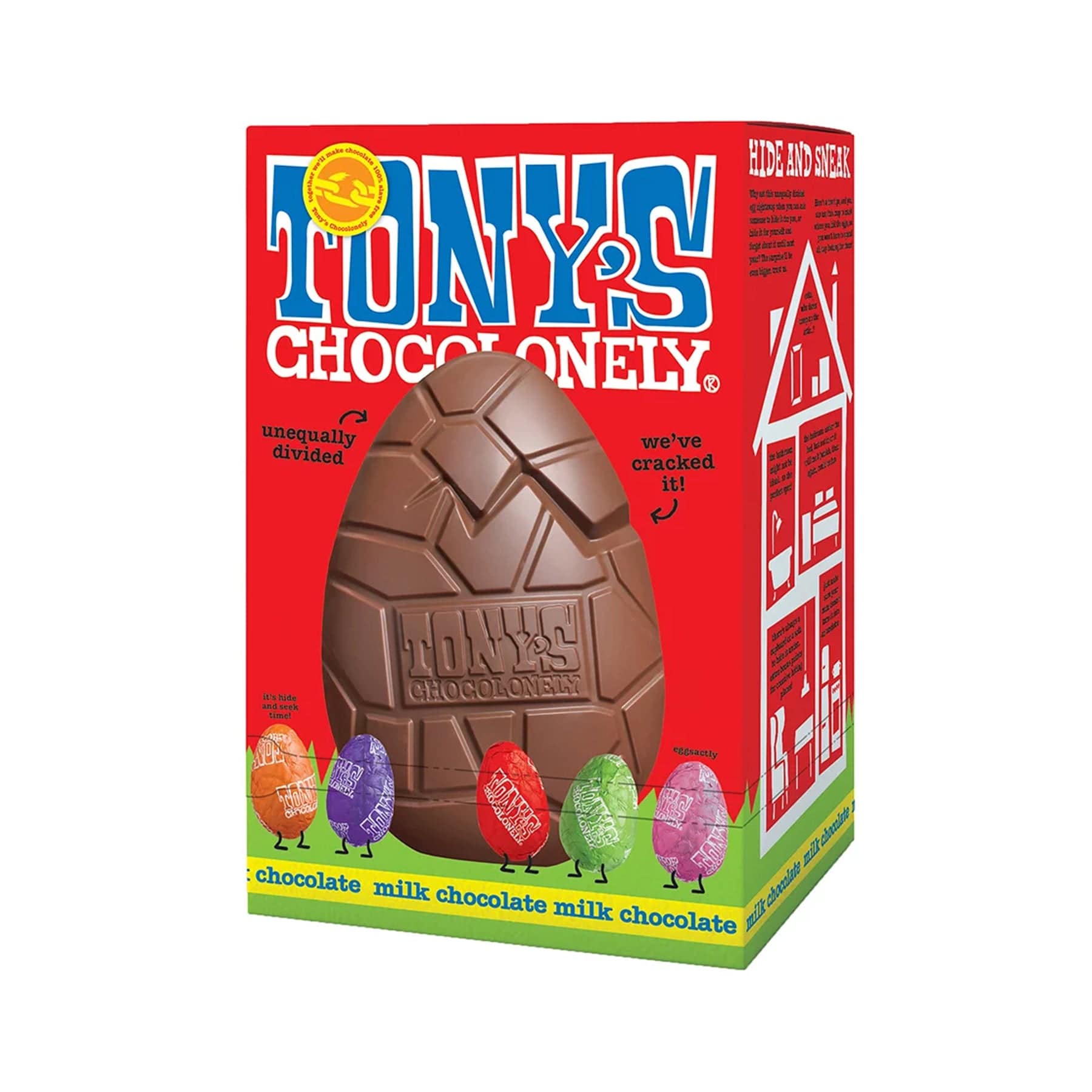 Tony's chocolonely milk chocolate easter egg 242g