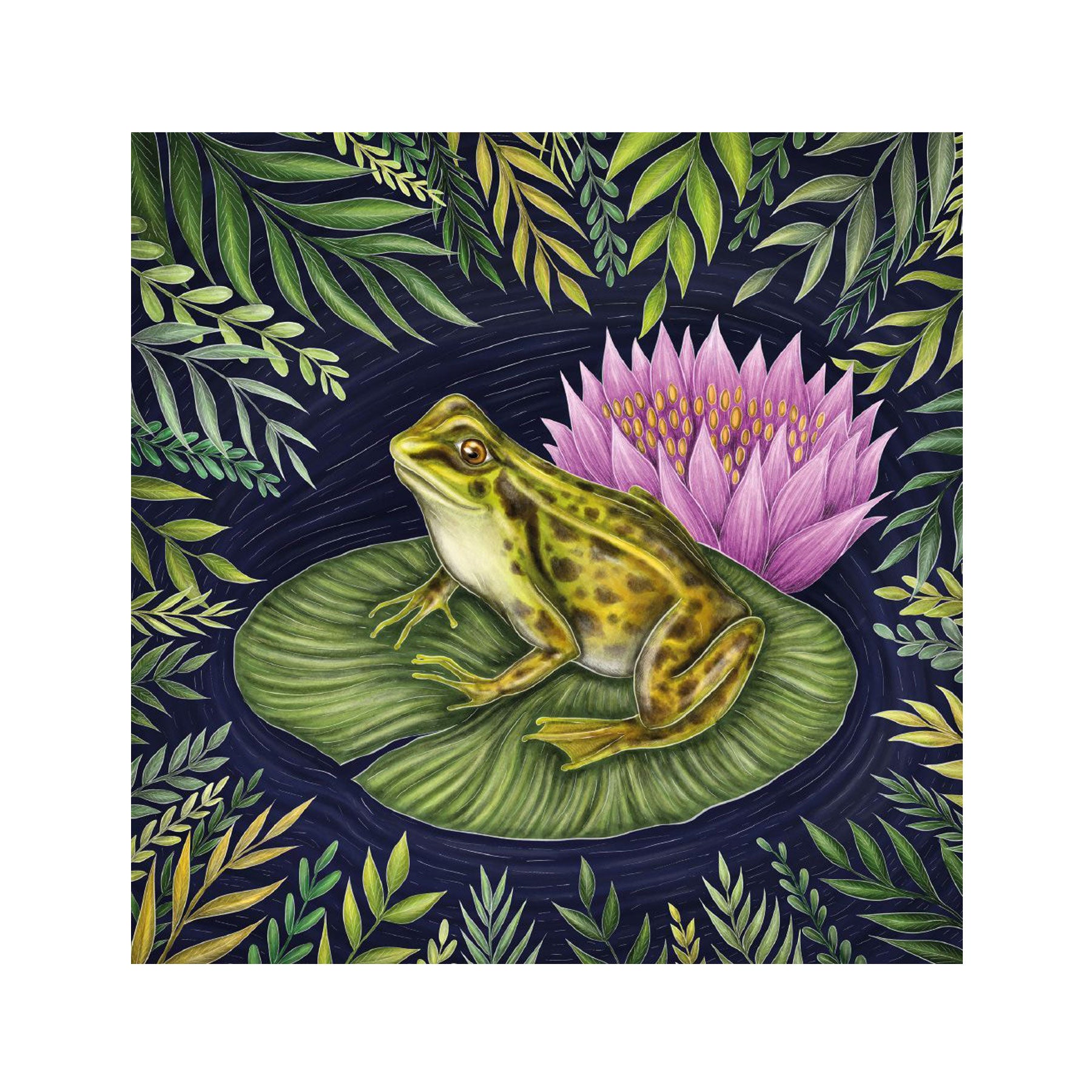 Under the willow tree greetings card