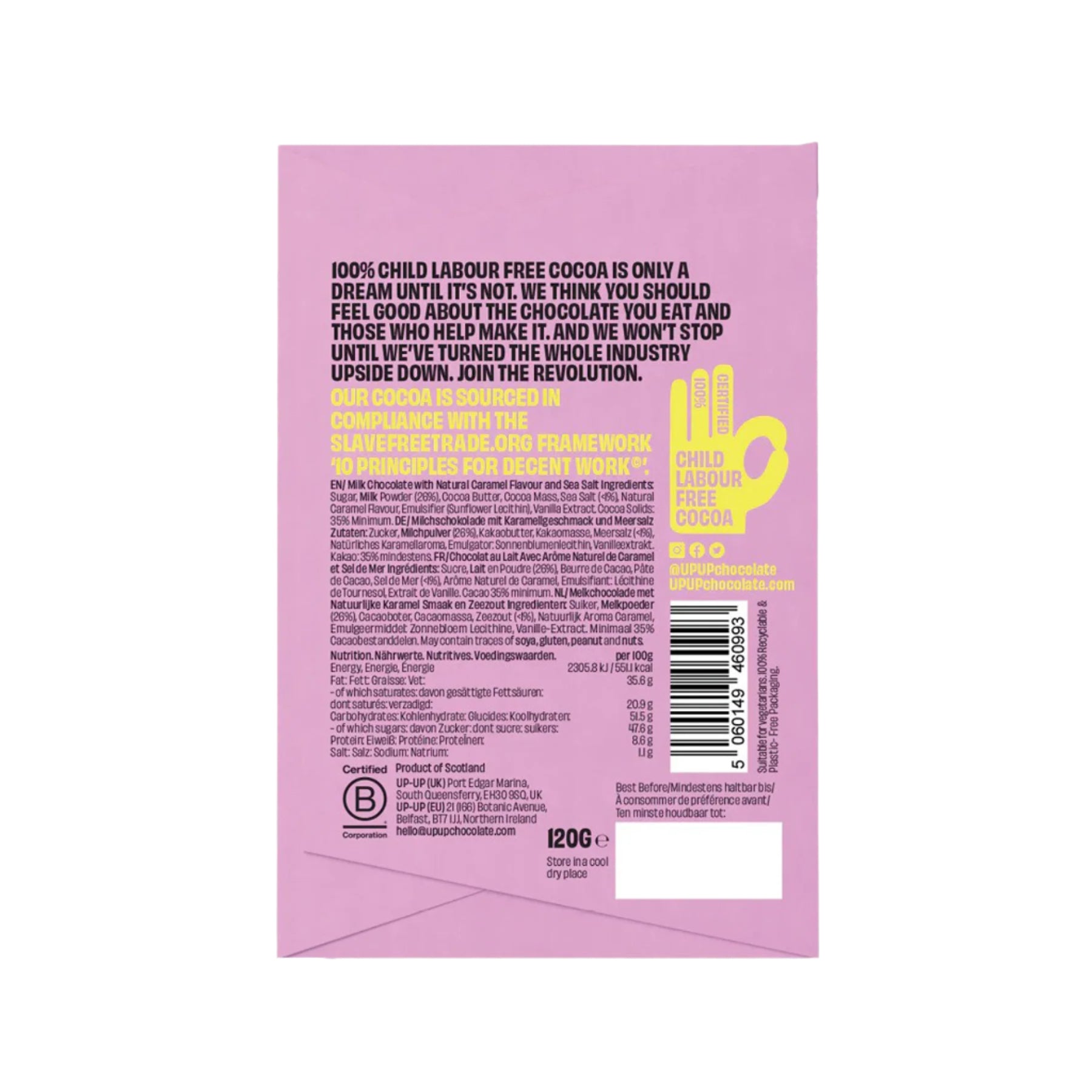 Salted caramel milk chocolate 120g