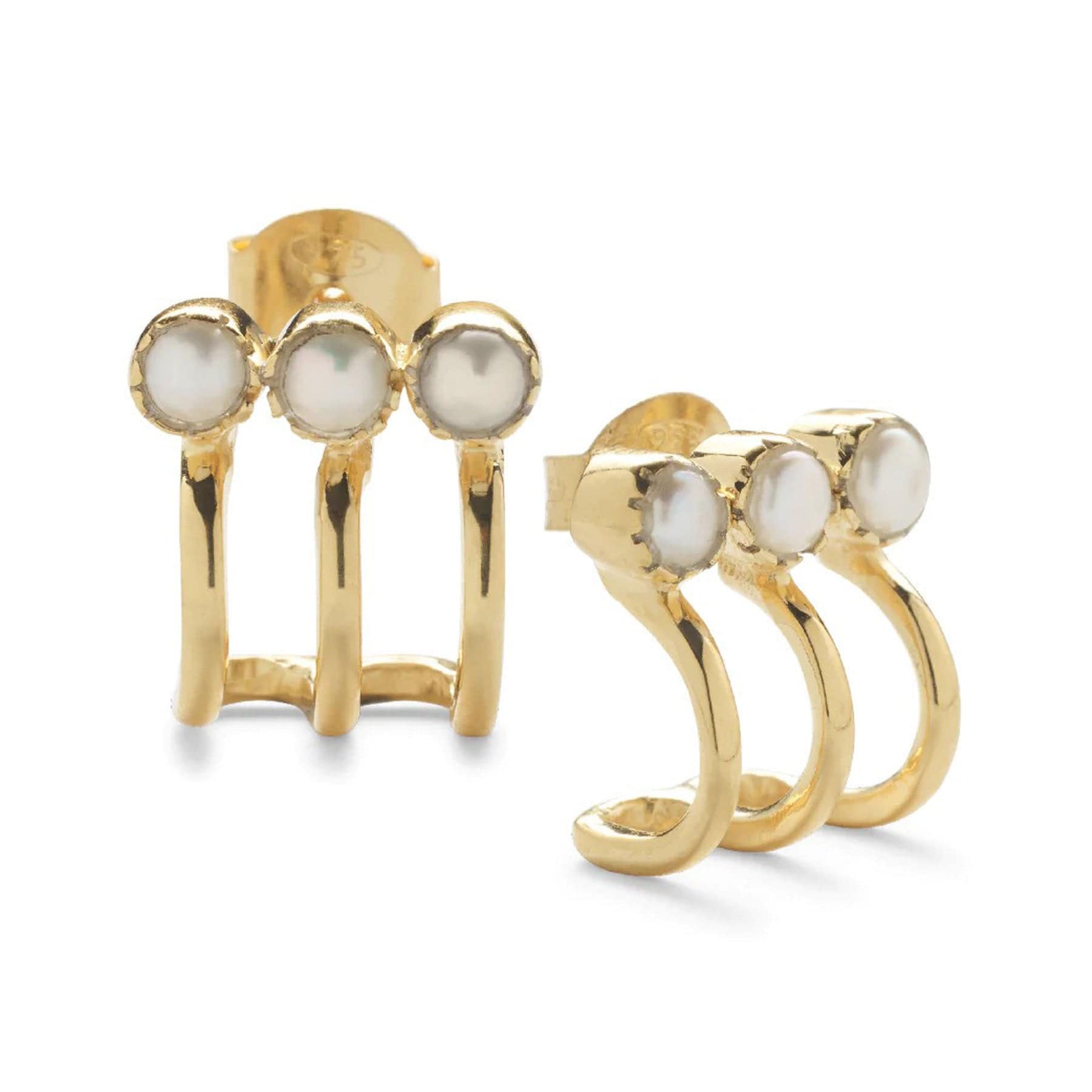Vimla earring with pearl gold
