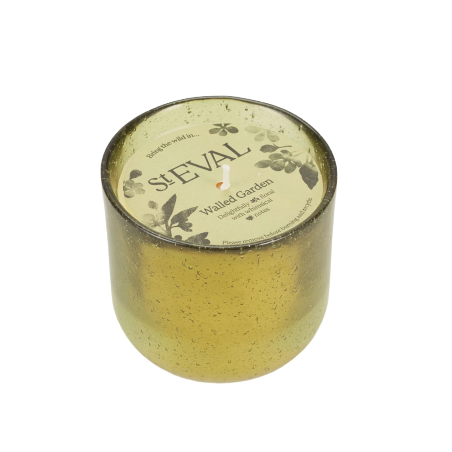Walled garden sea garden glass candle