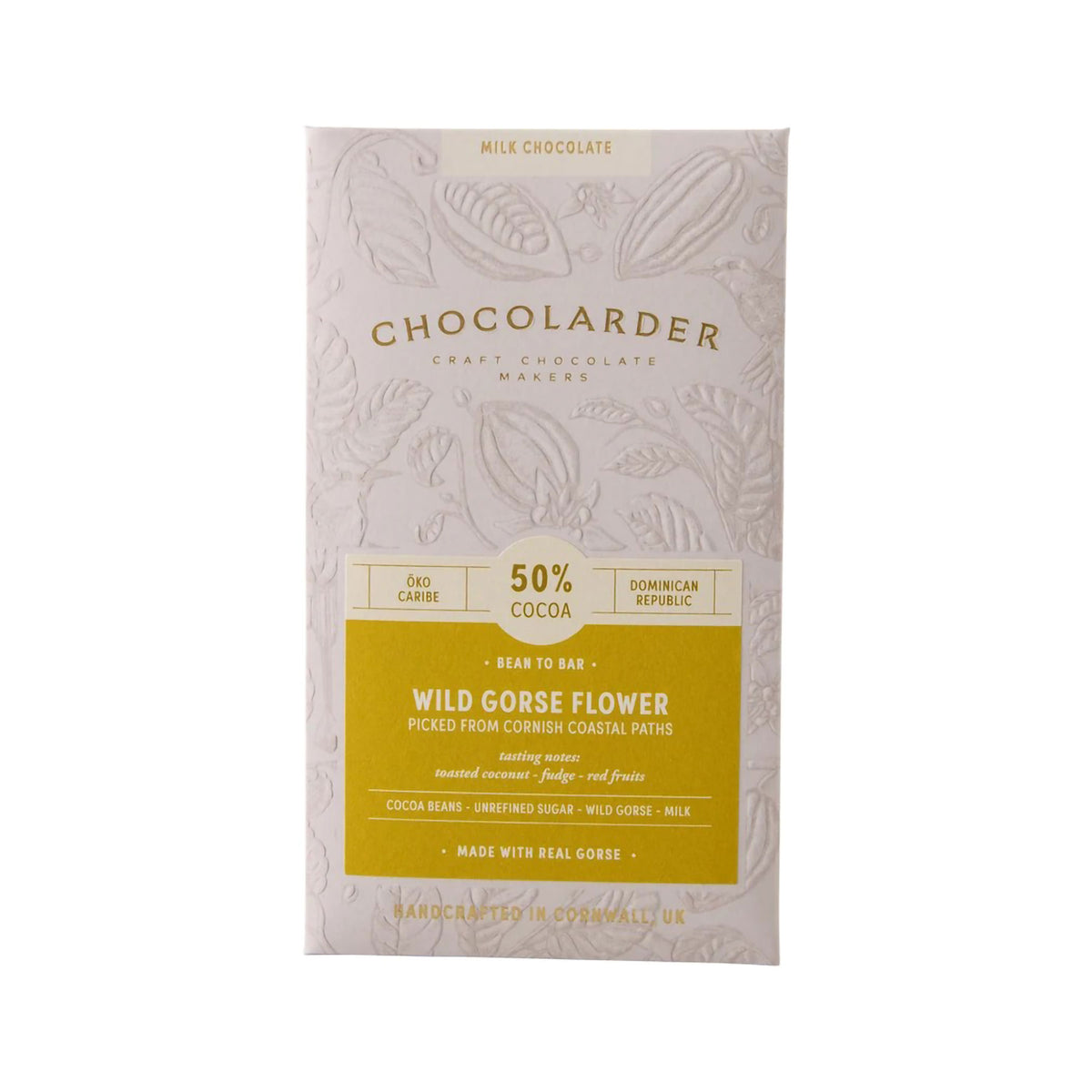 Wild gorse flower 50% milk chocolate 70g