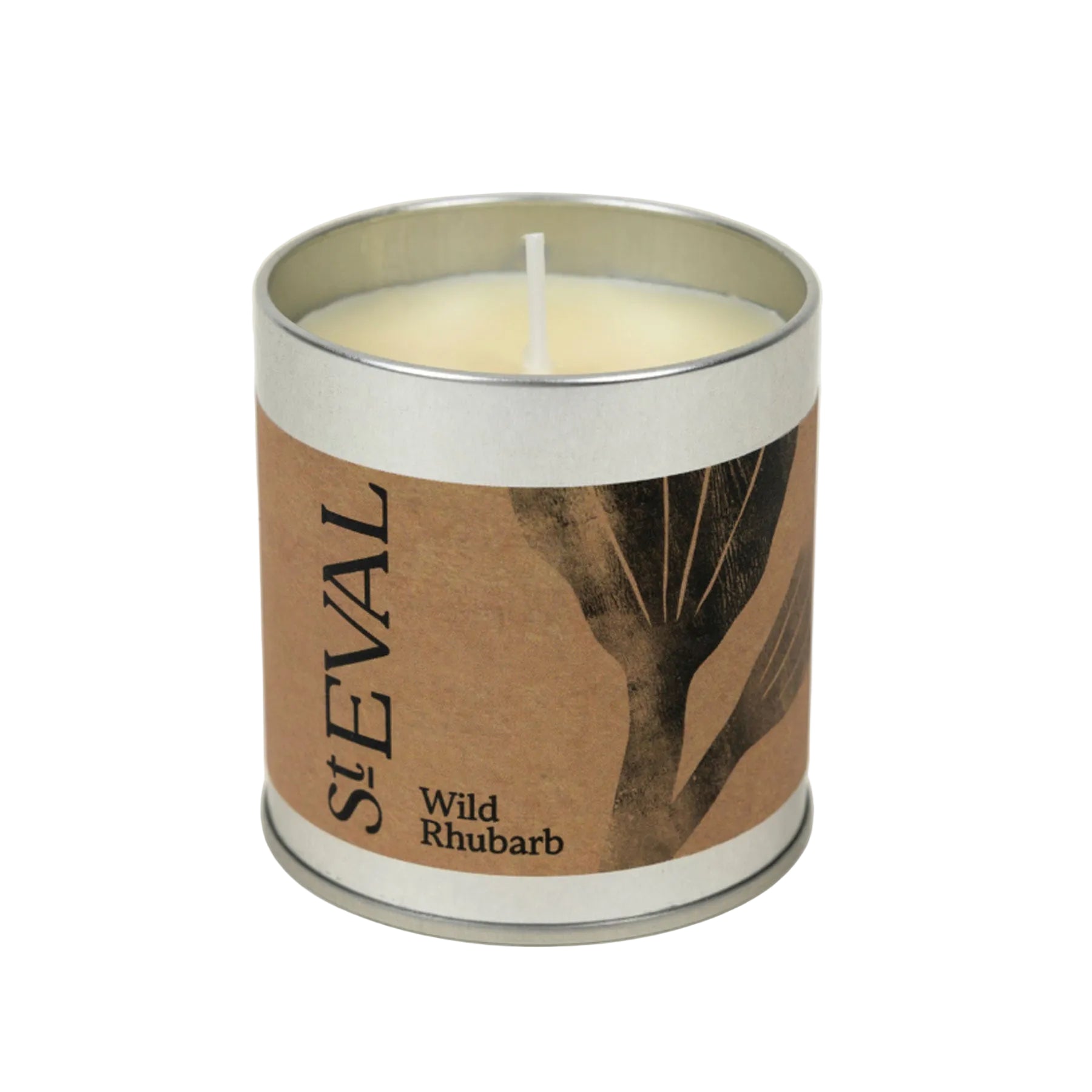 Wild rhubarb scented tin candle
