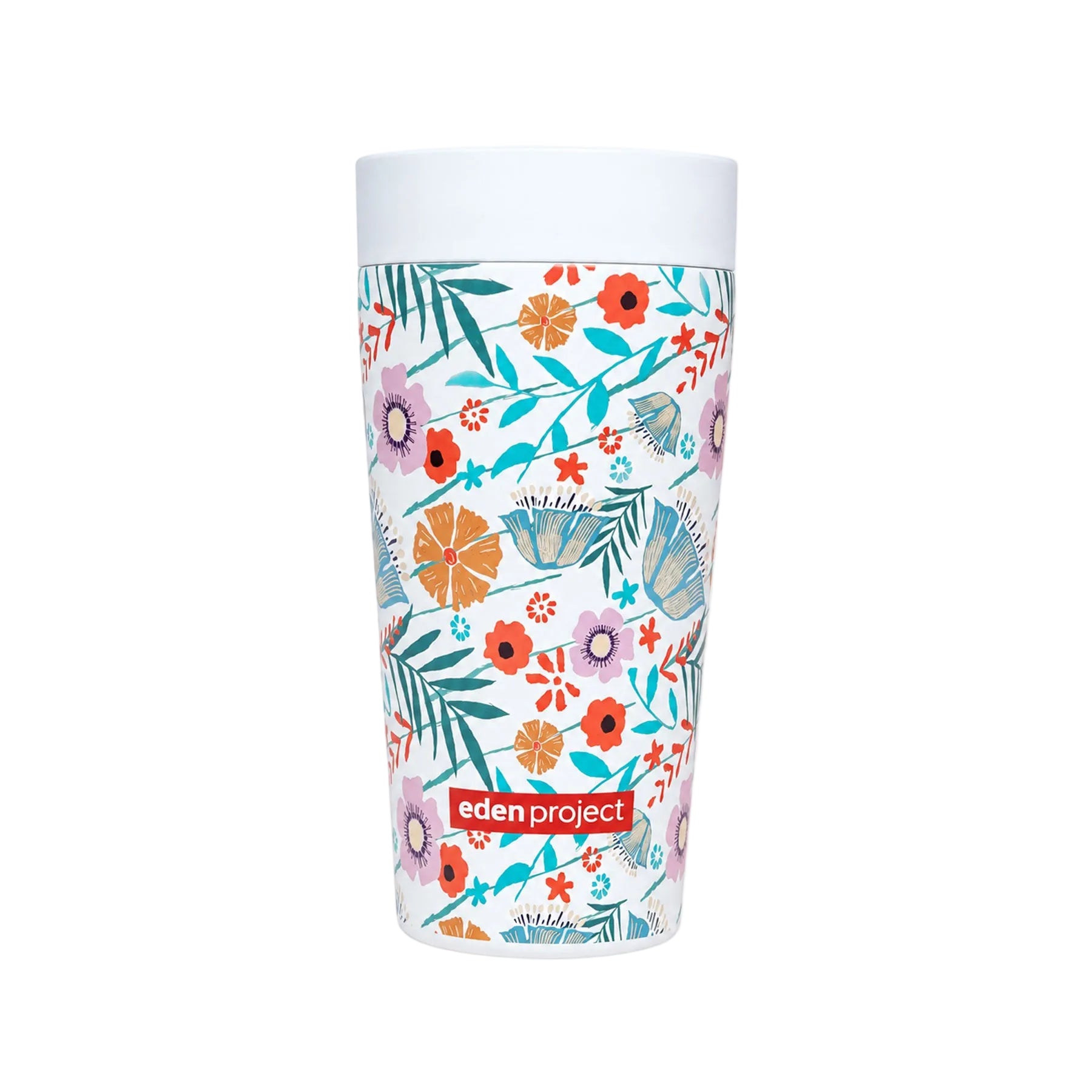 Wildflower print stainless steel cup 340ml (12oz)