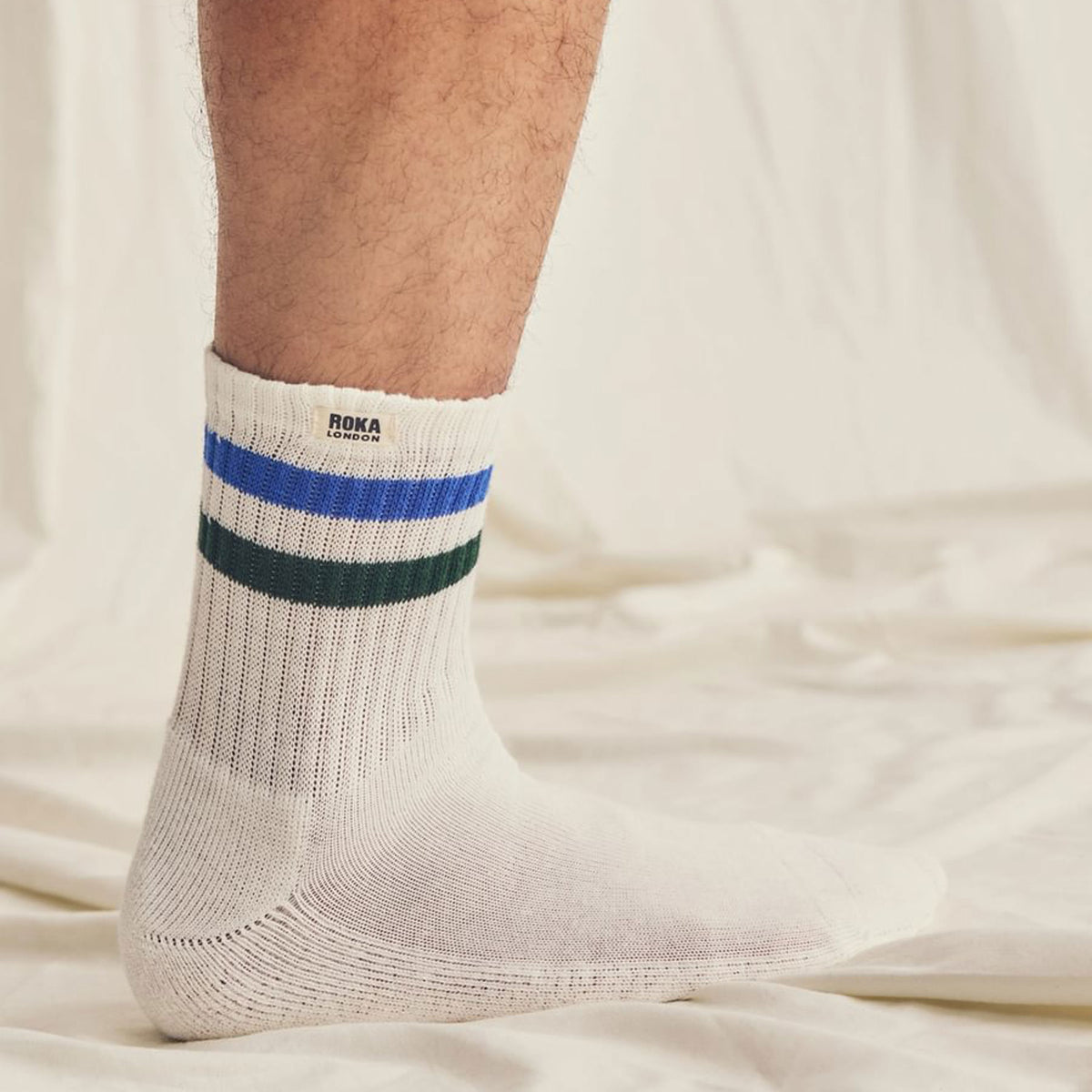 Windsor stripe men's crew socks