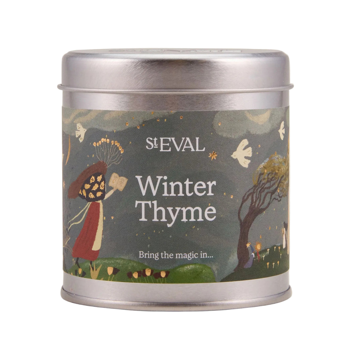 Winter thyme scented tin candle