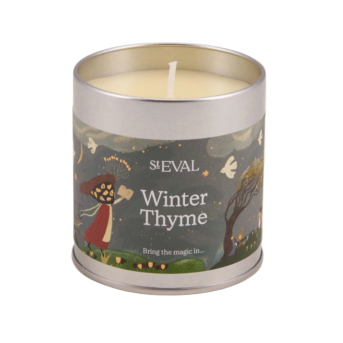 Winter thyme scented tin candle
