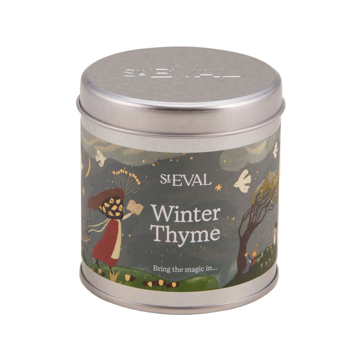 Winter thyme scented tin candle