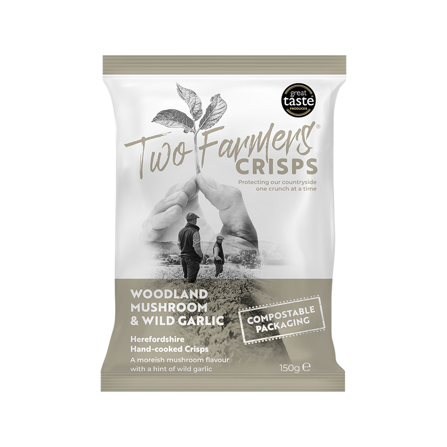Woodland mushroom & wild garlic crisps 150g