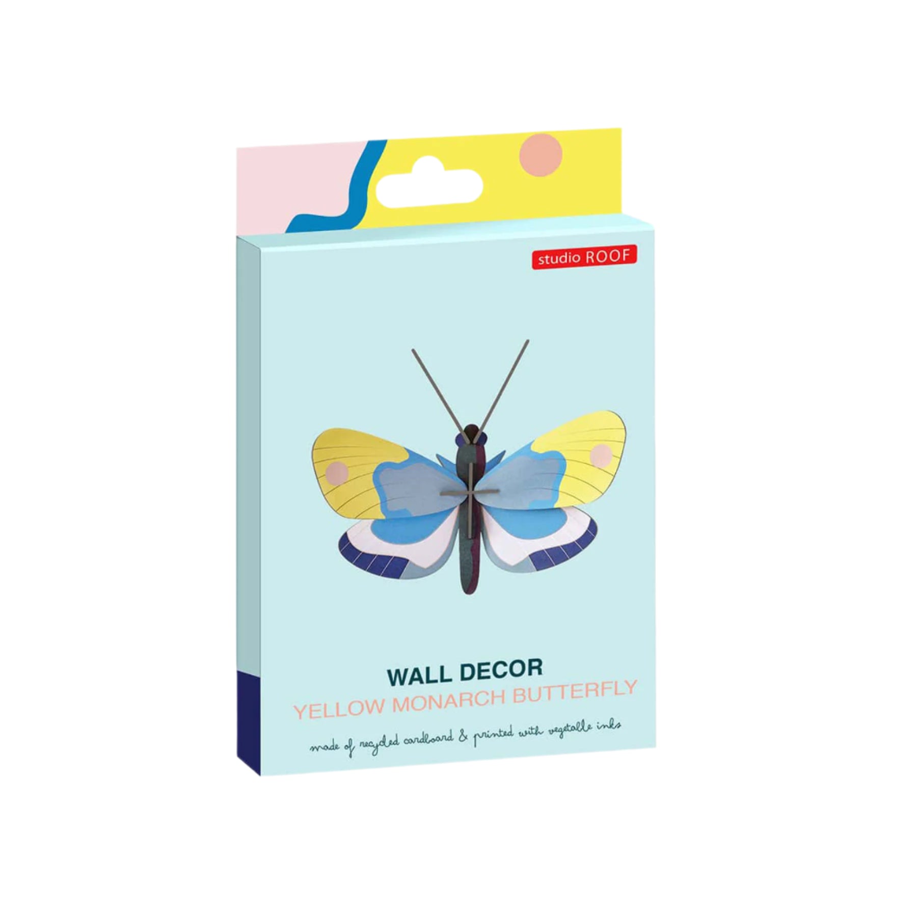 Yellow monarch butterfly wall art