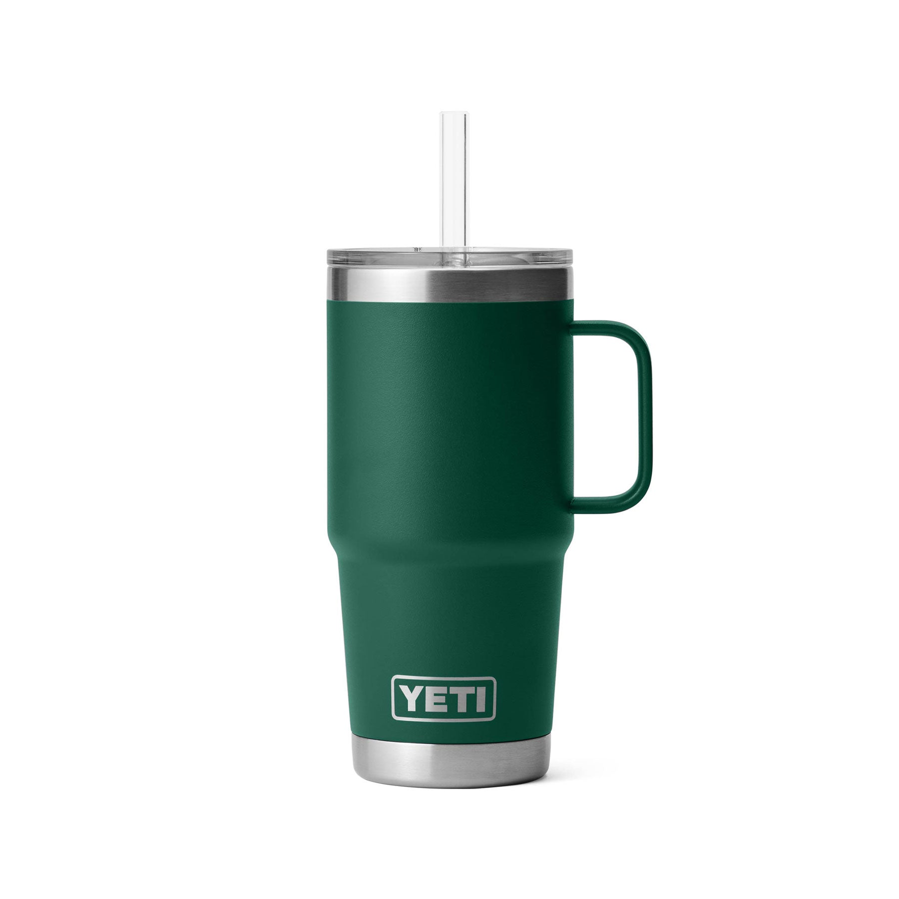 Rambler® 25oz (739ml) straw mug black forest green