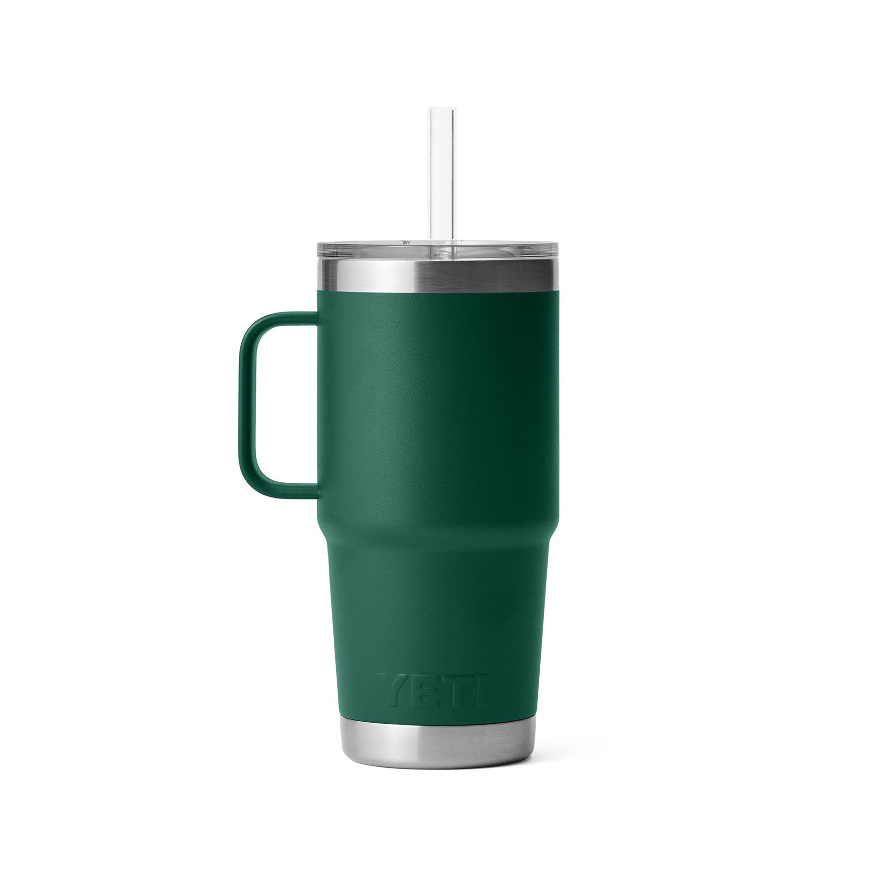 Rambler® 25oz (739ml) straw mug black forest green