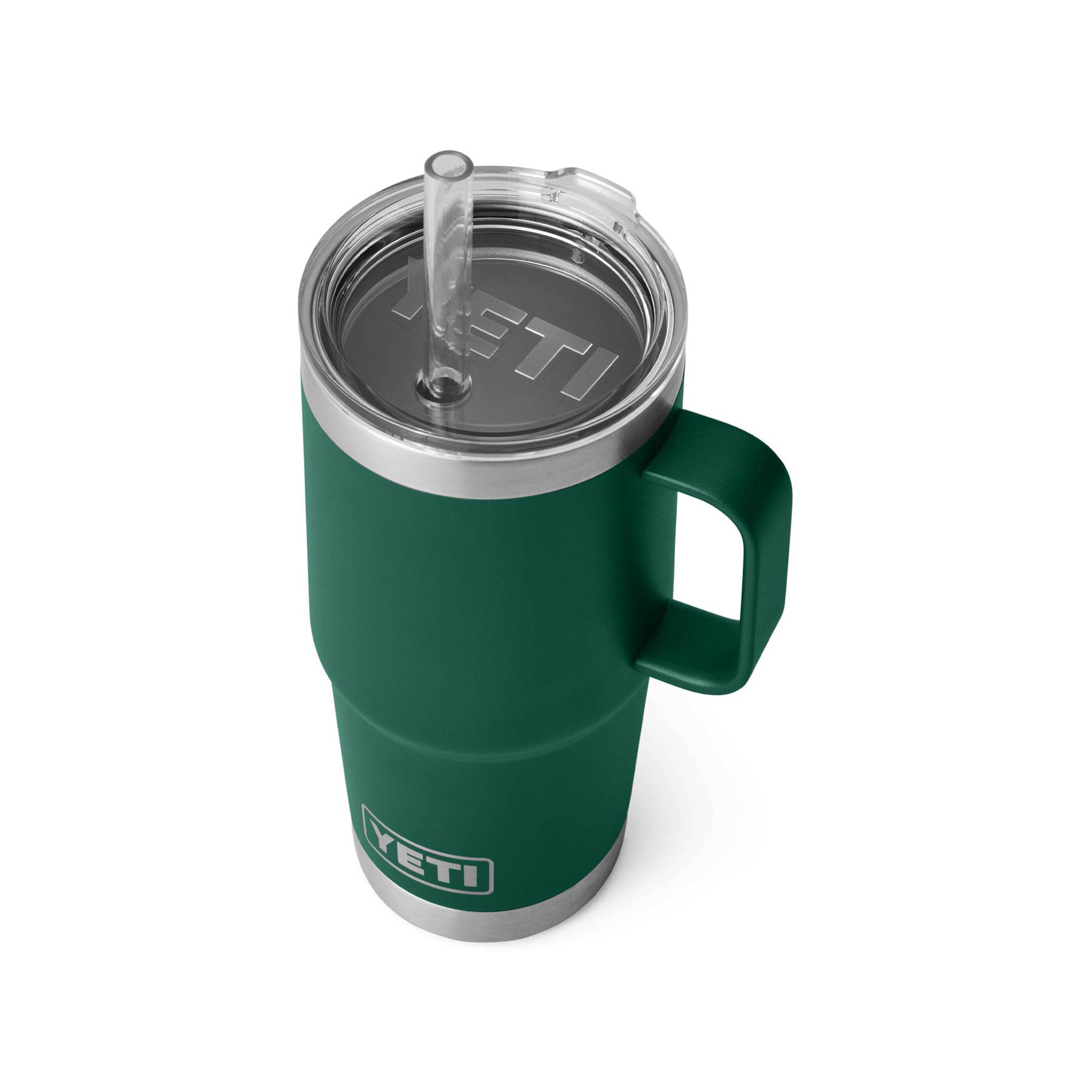 Rambler® 25oz (739ml) straw mug black forest green