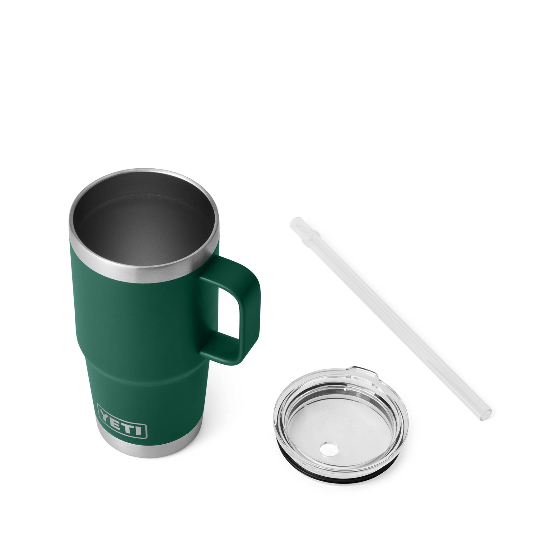 Rambler® 25oz (739ml) straw mug black forest green