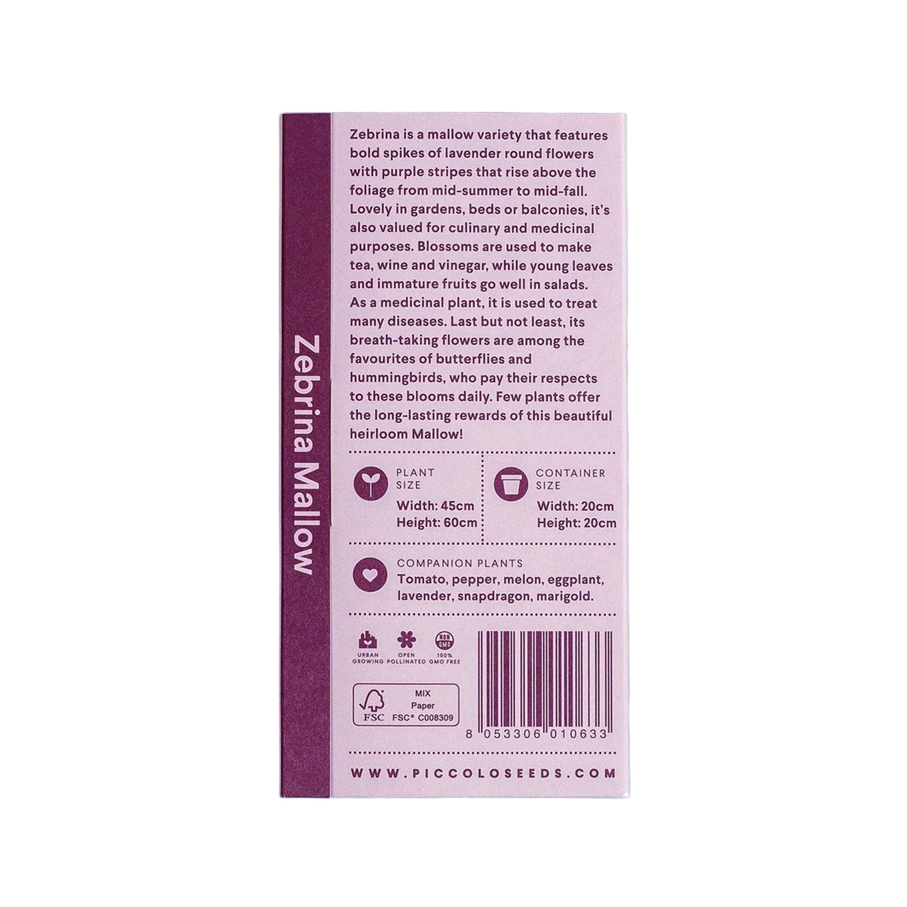 Mallow zebrina seeds