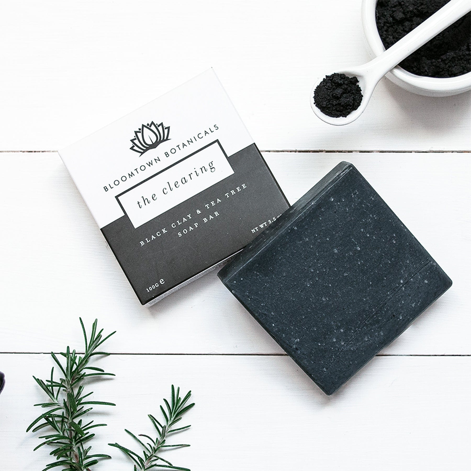 Soap - the clearing - black clay & tea tree