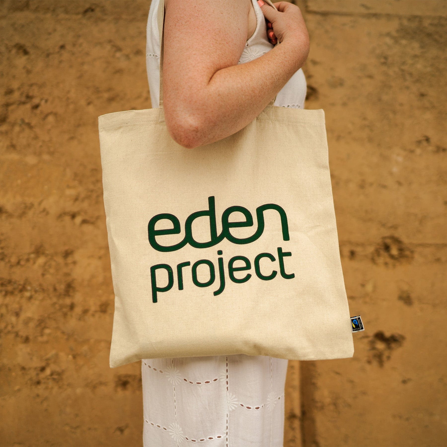 Logo organic cotton tote bag