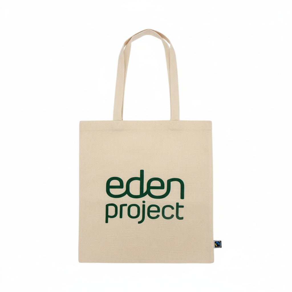Logo organic cotton tote bag