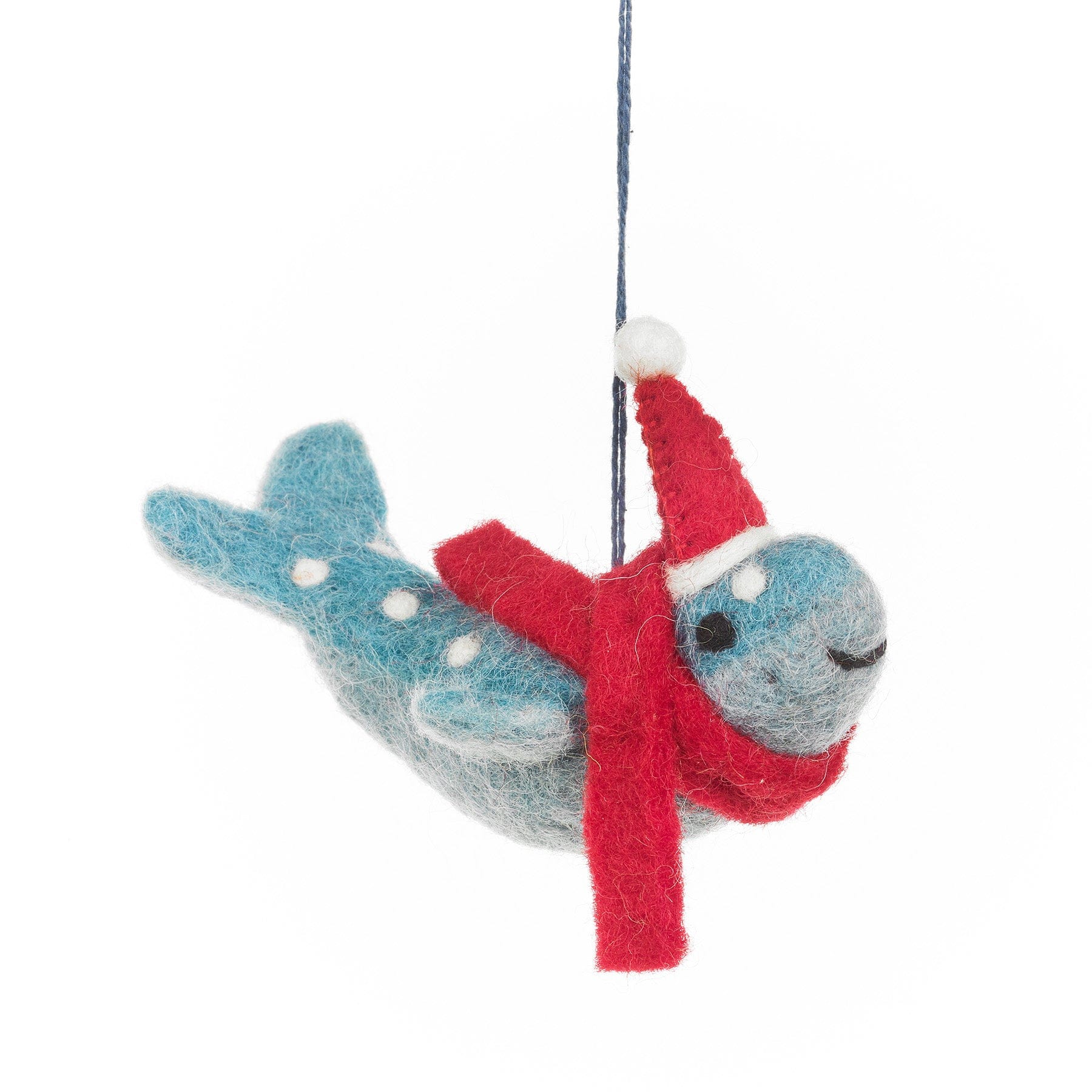 Christmas humpback whale hanging decoration