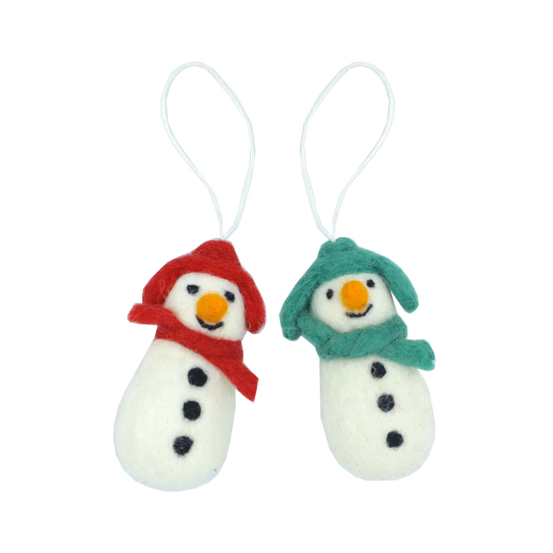 Cosy snowman hanging decoration