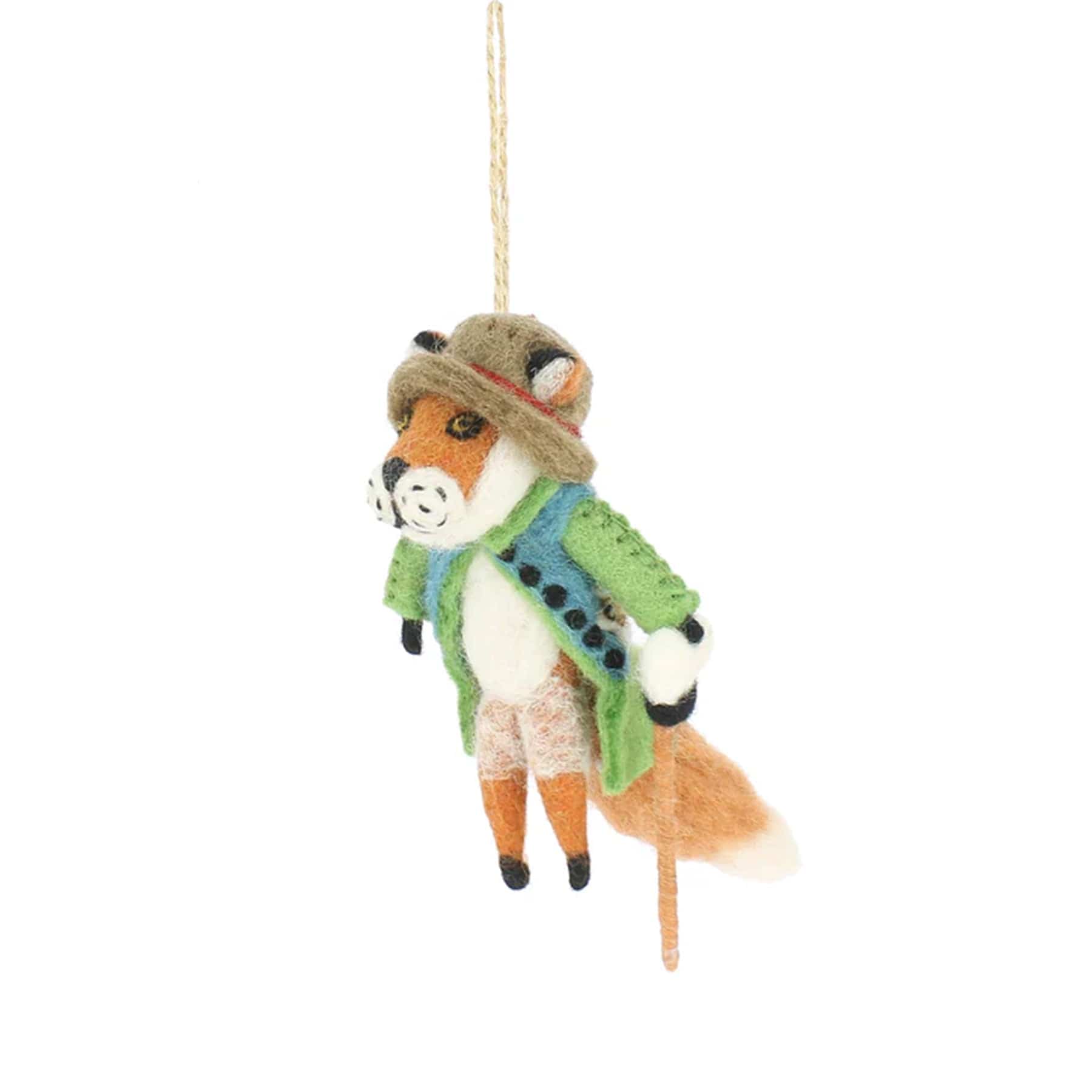 Festive forest fox hanging decoration