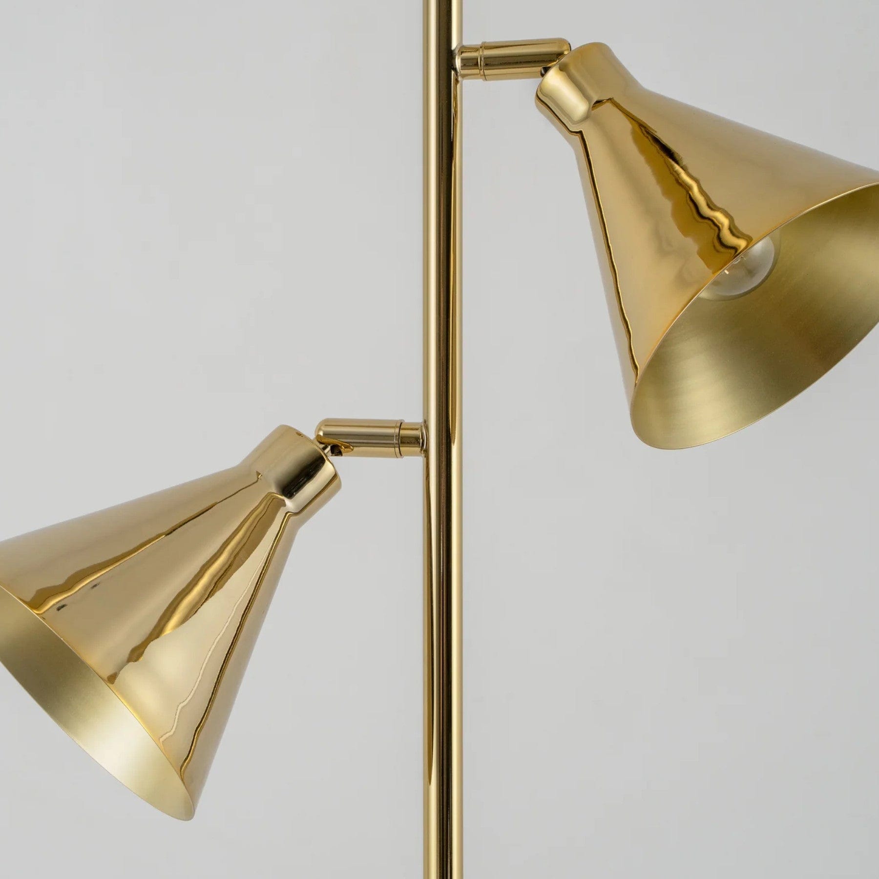 Cone floor lamp - brass