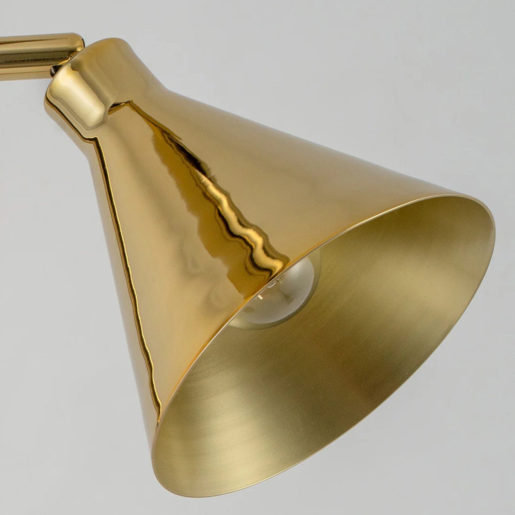 Cone floor lamp - brass