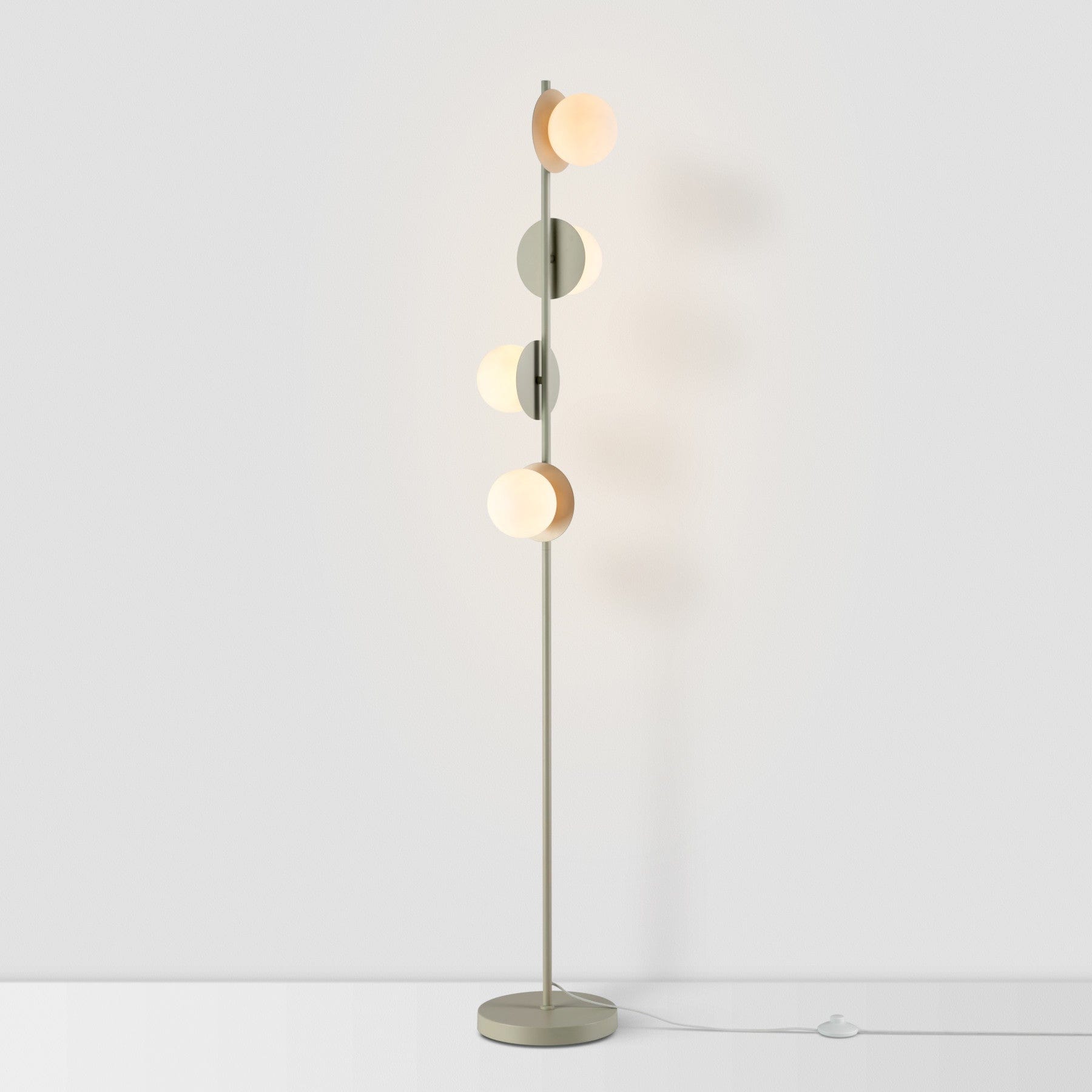 Opal disk floor light