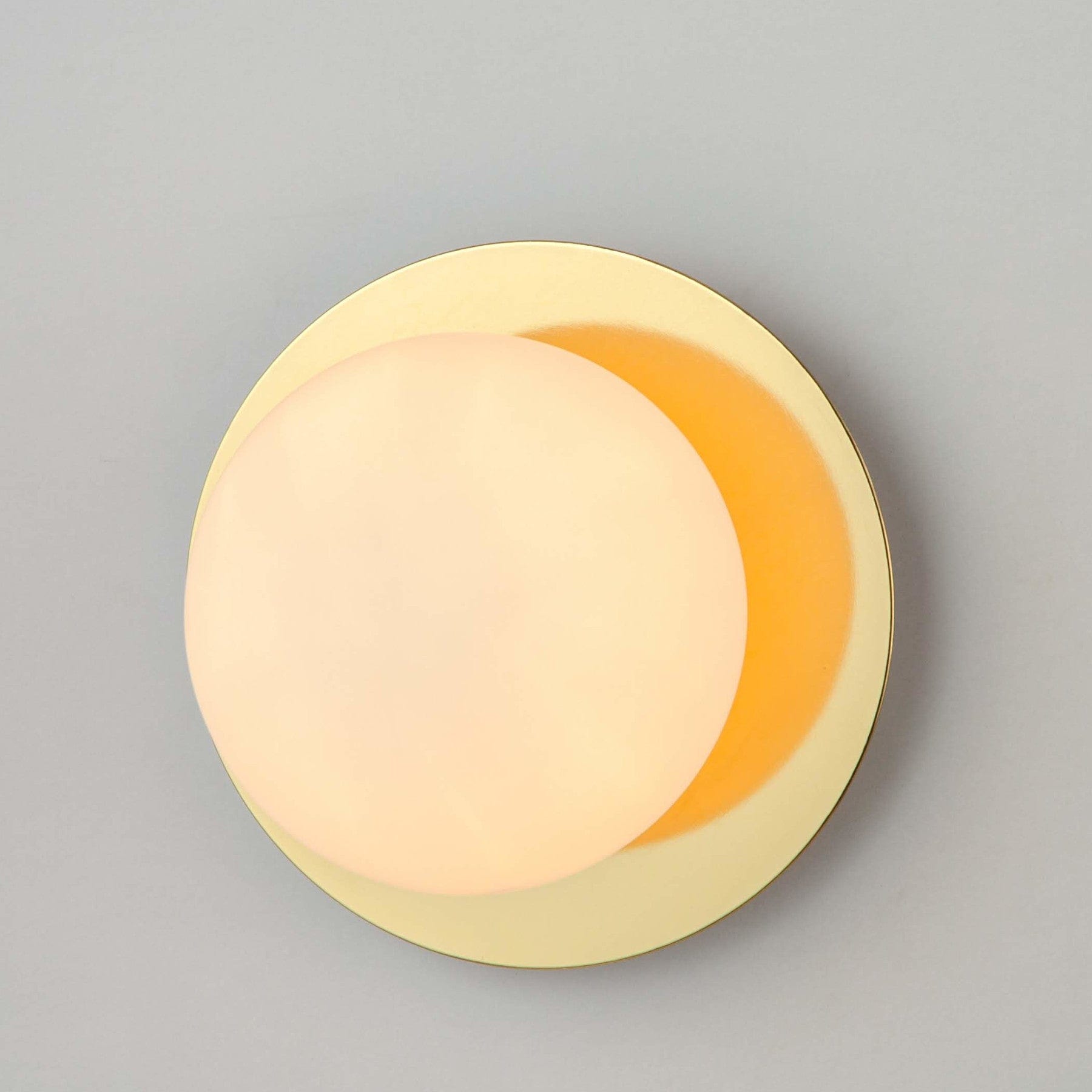 Opal disk wall light